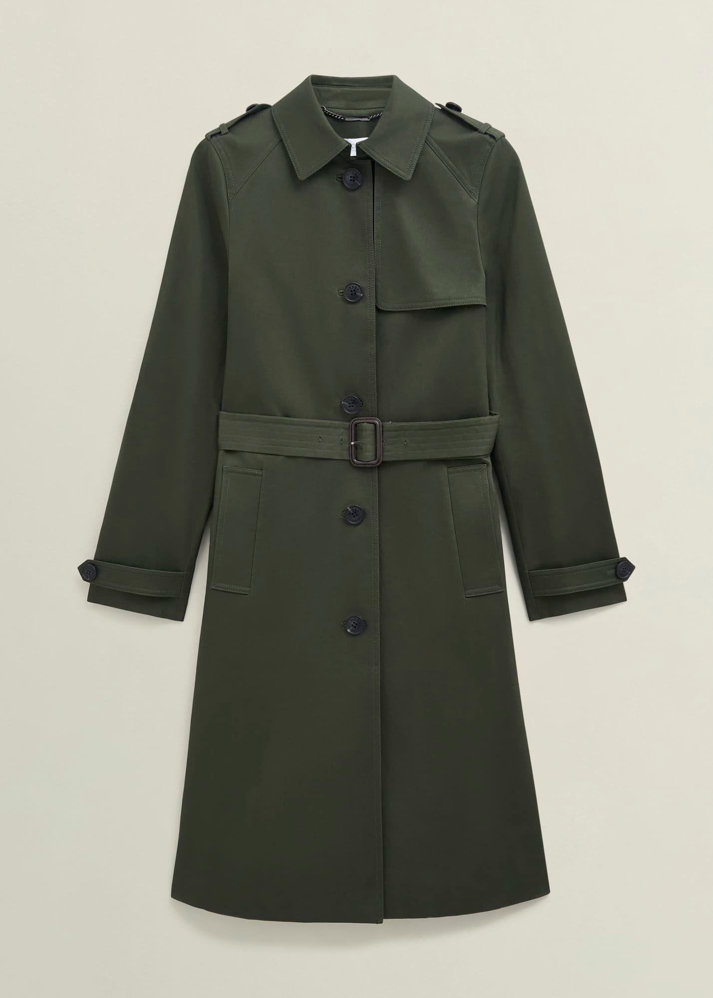 Hallie Shower Resistant Trench Coat