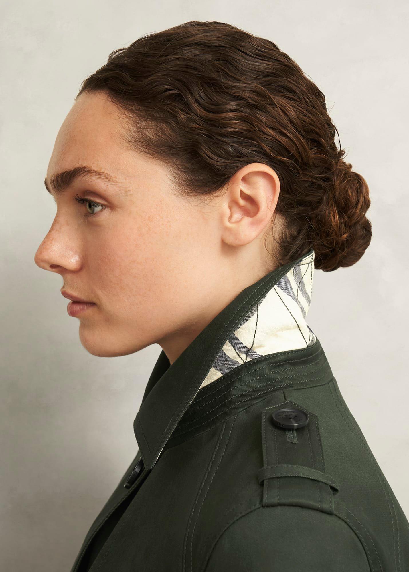 Hallie Shower Resistant Trench Coat, Woodland Green, hi-res