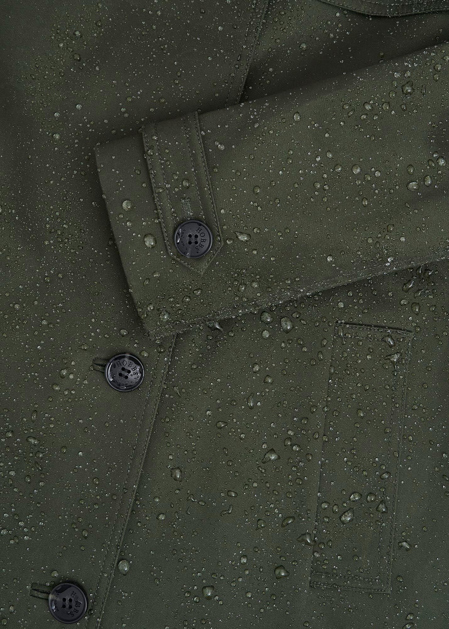 Hallie Shower Resistant Trench Coat, Woodland Green, hi-res