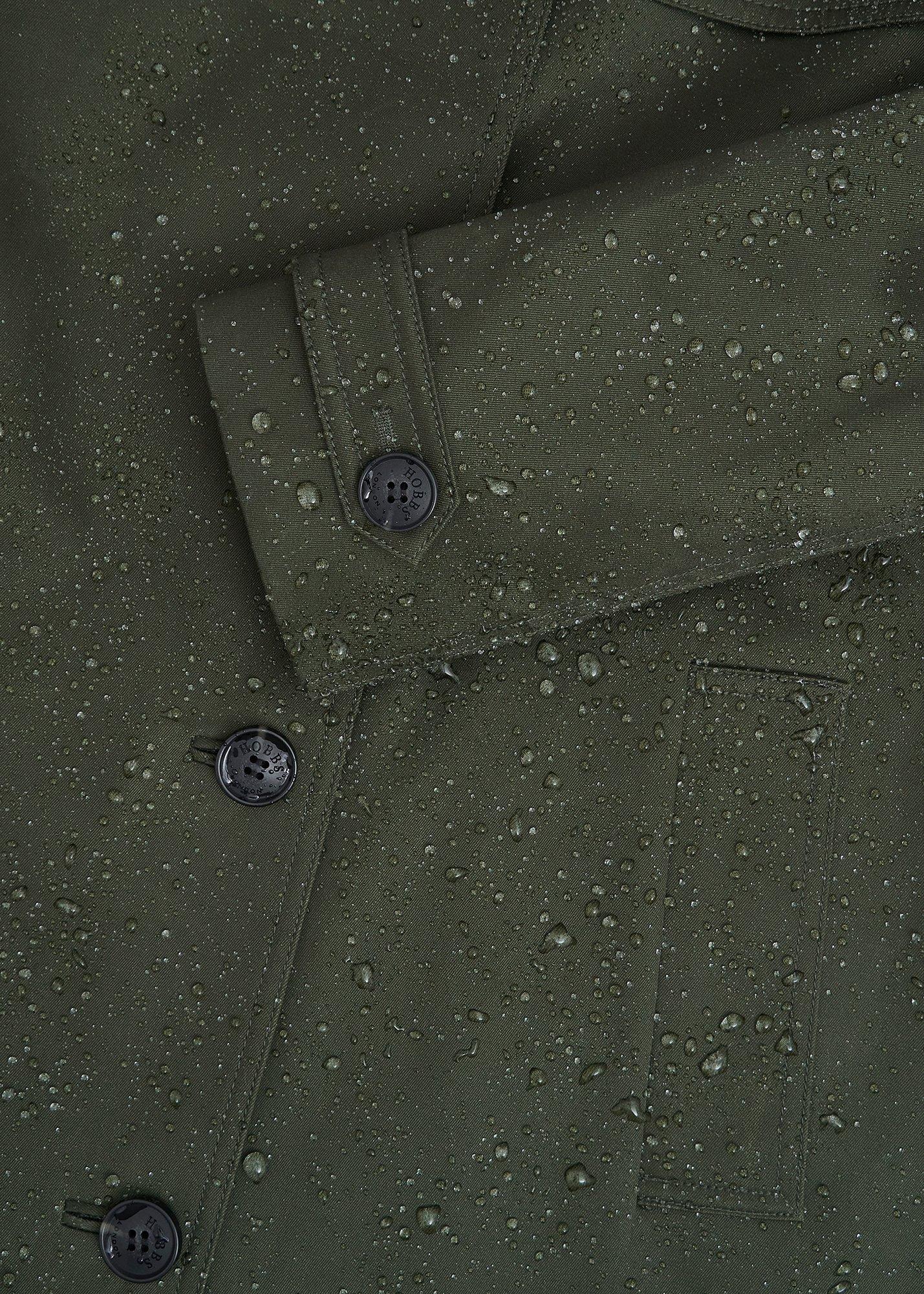 Petite Hallie Shower Resistant Trench Coat, Woodland Green, hi-res