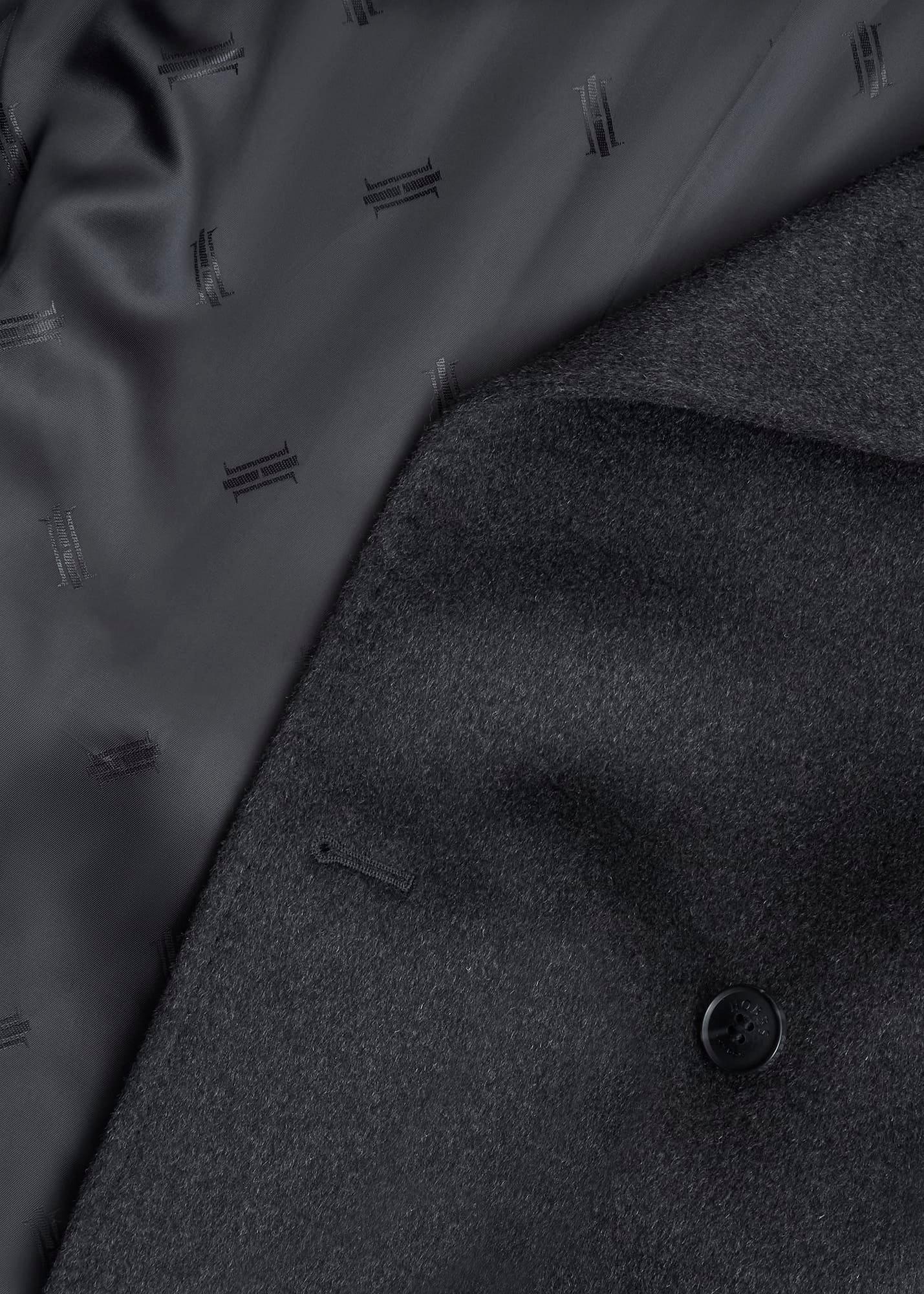 Faux Fur Livia Wool Coat, Charcoal Grey, hi-res