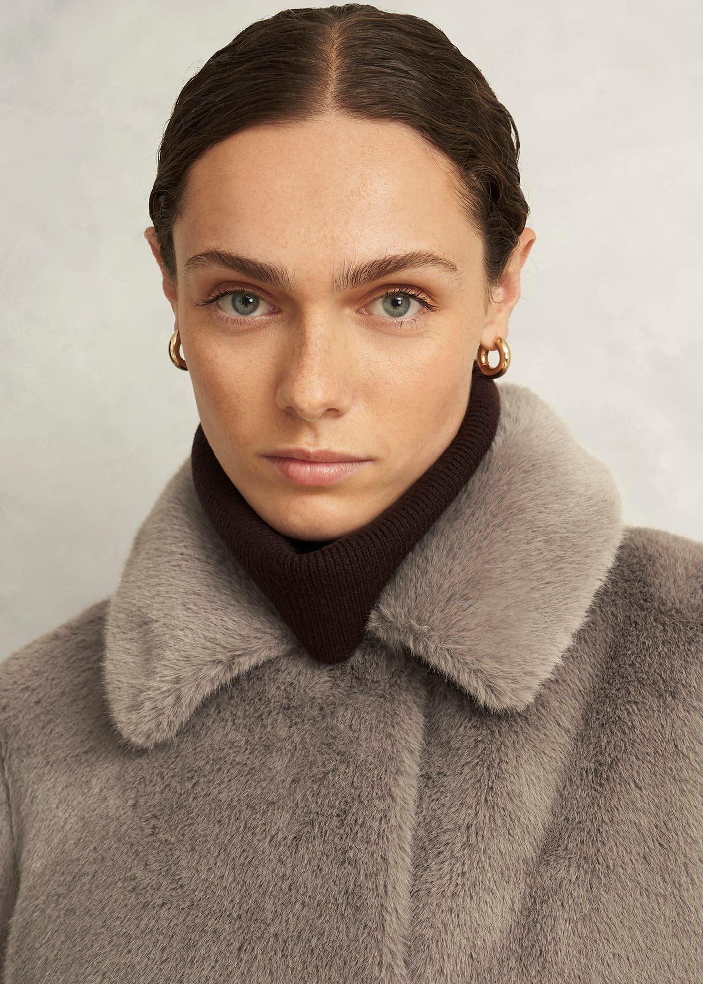 Dania Faux Fur Coat, Mink, hi-res