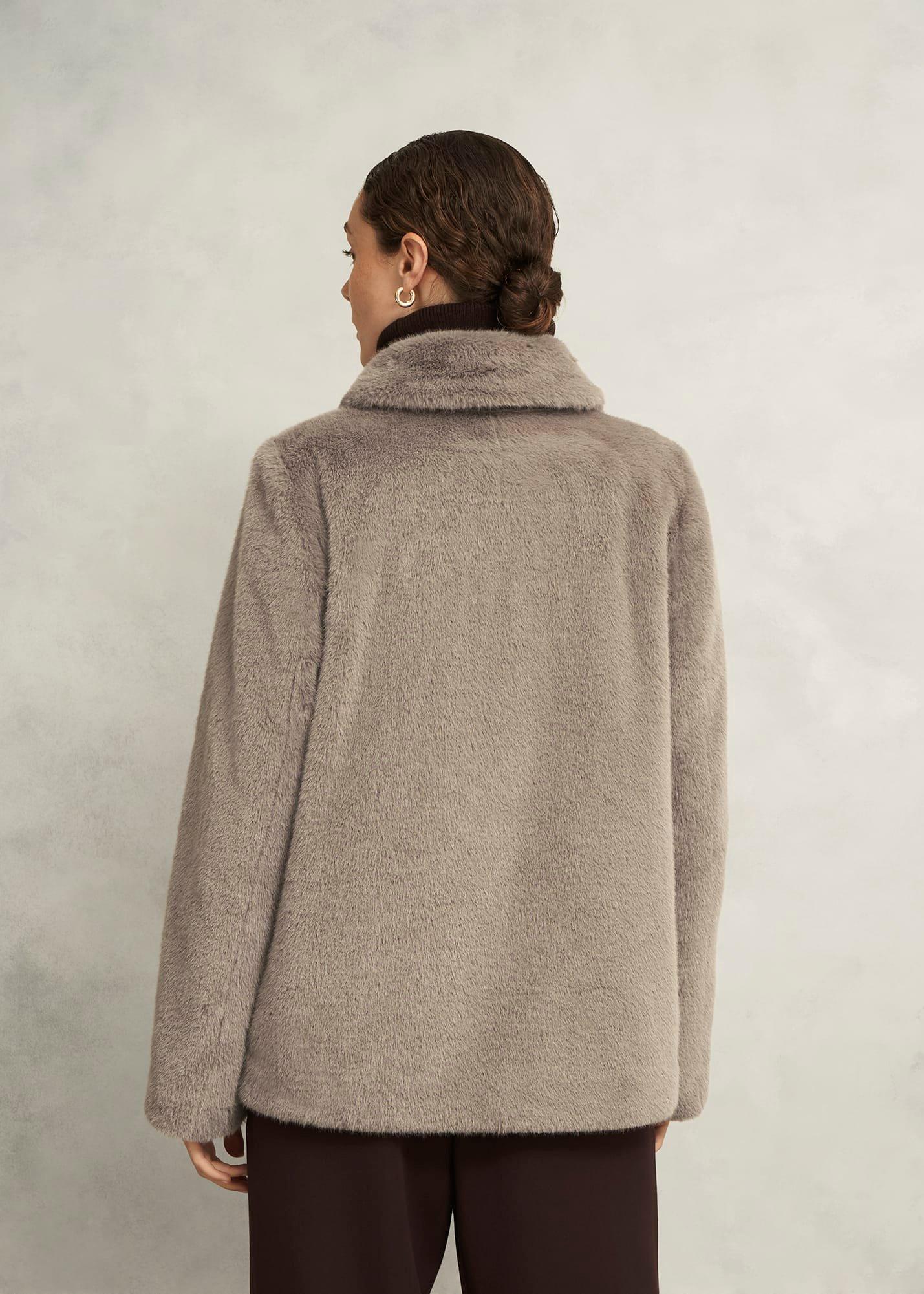 Dania Faux Fur Coat, Mink, hi-res