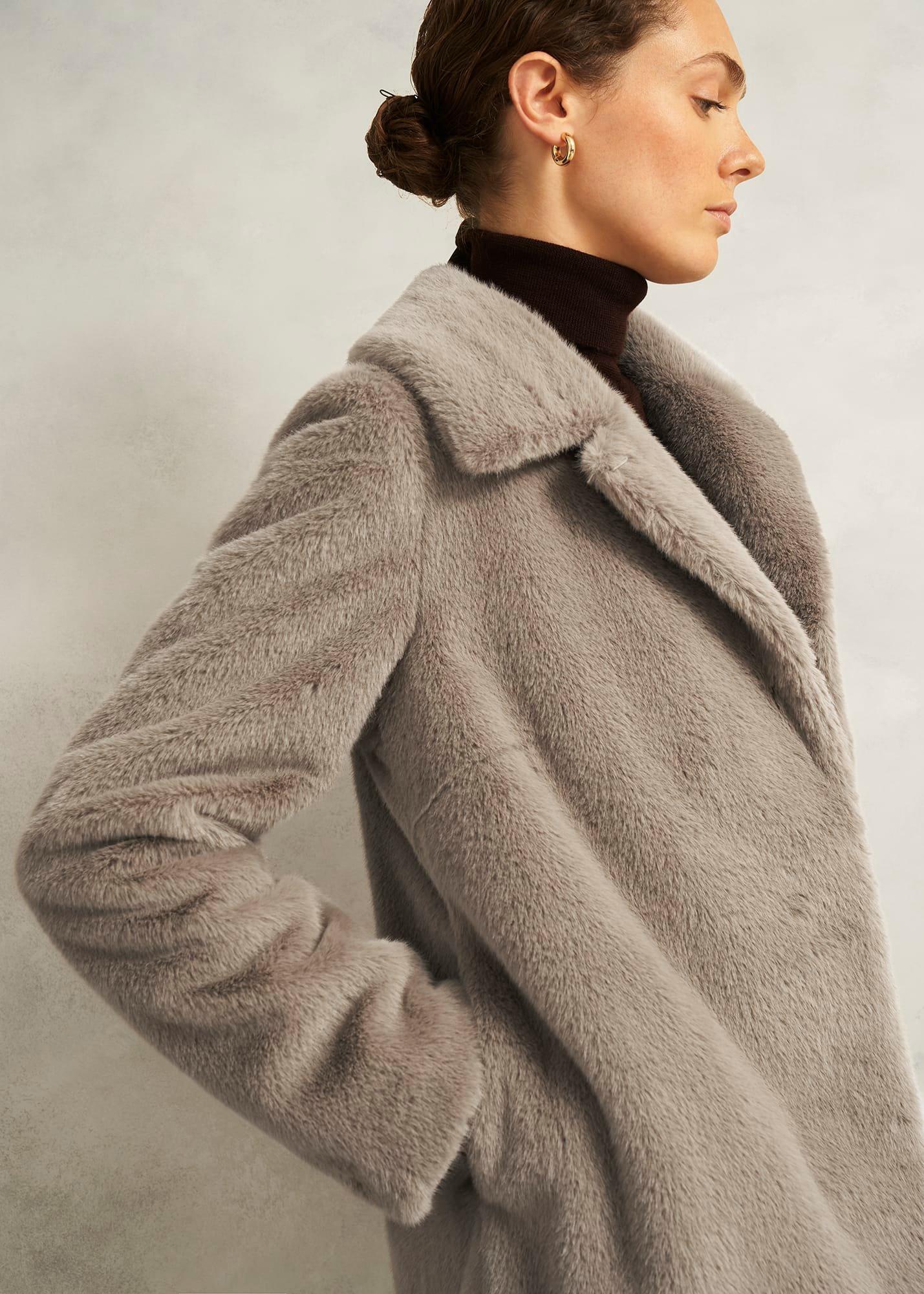 Dania Faux Fur Coat, Mink, hi-res