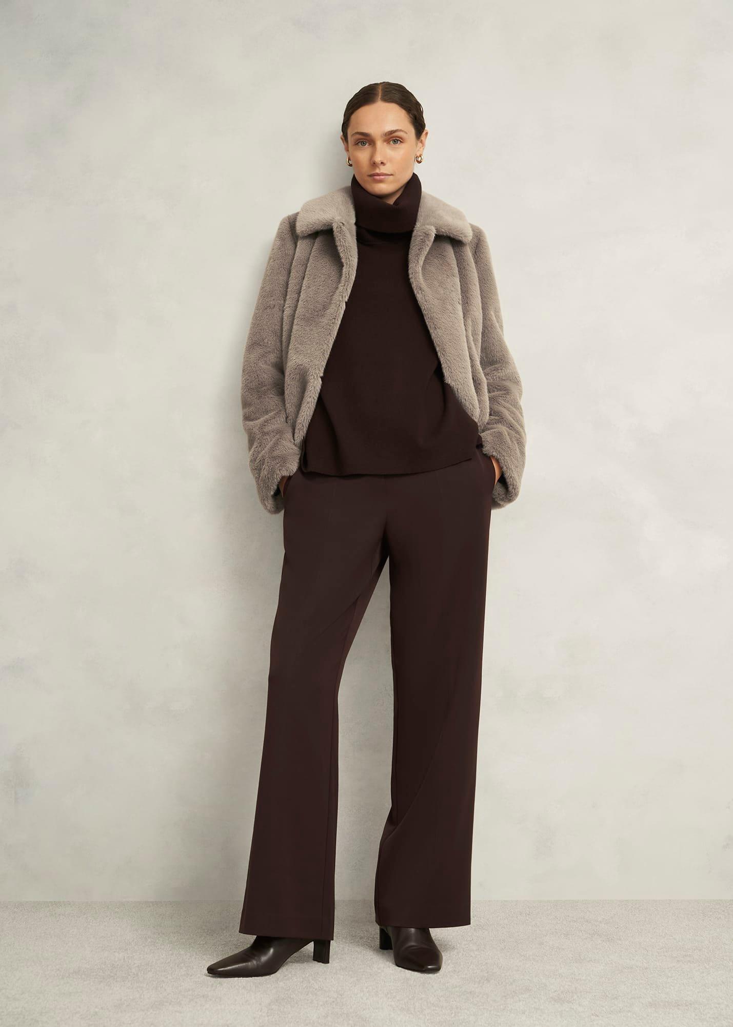 Dania Faux Fur Coat, Mink, hi-res