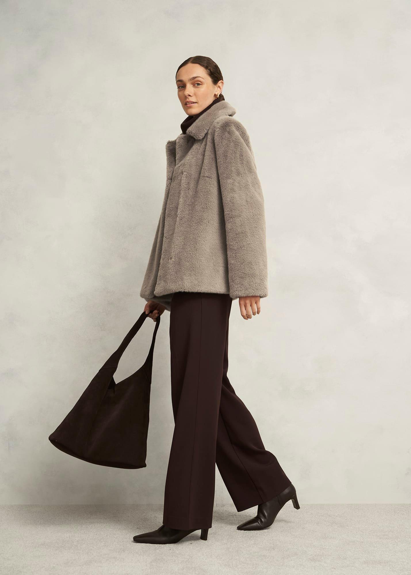 Dania Faux Fur Coat, Mink, hi-res