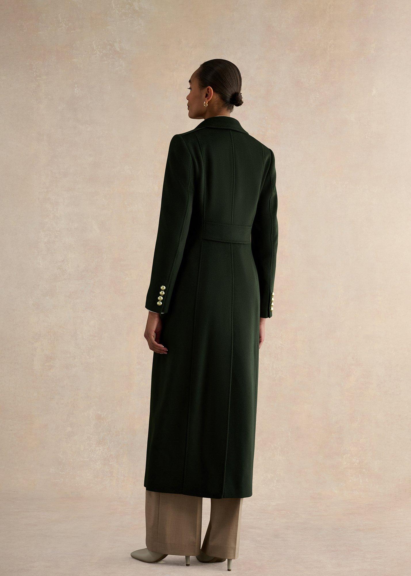 Richmond Wool Maxi Coat, Yew Green, hi-res