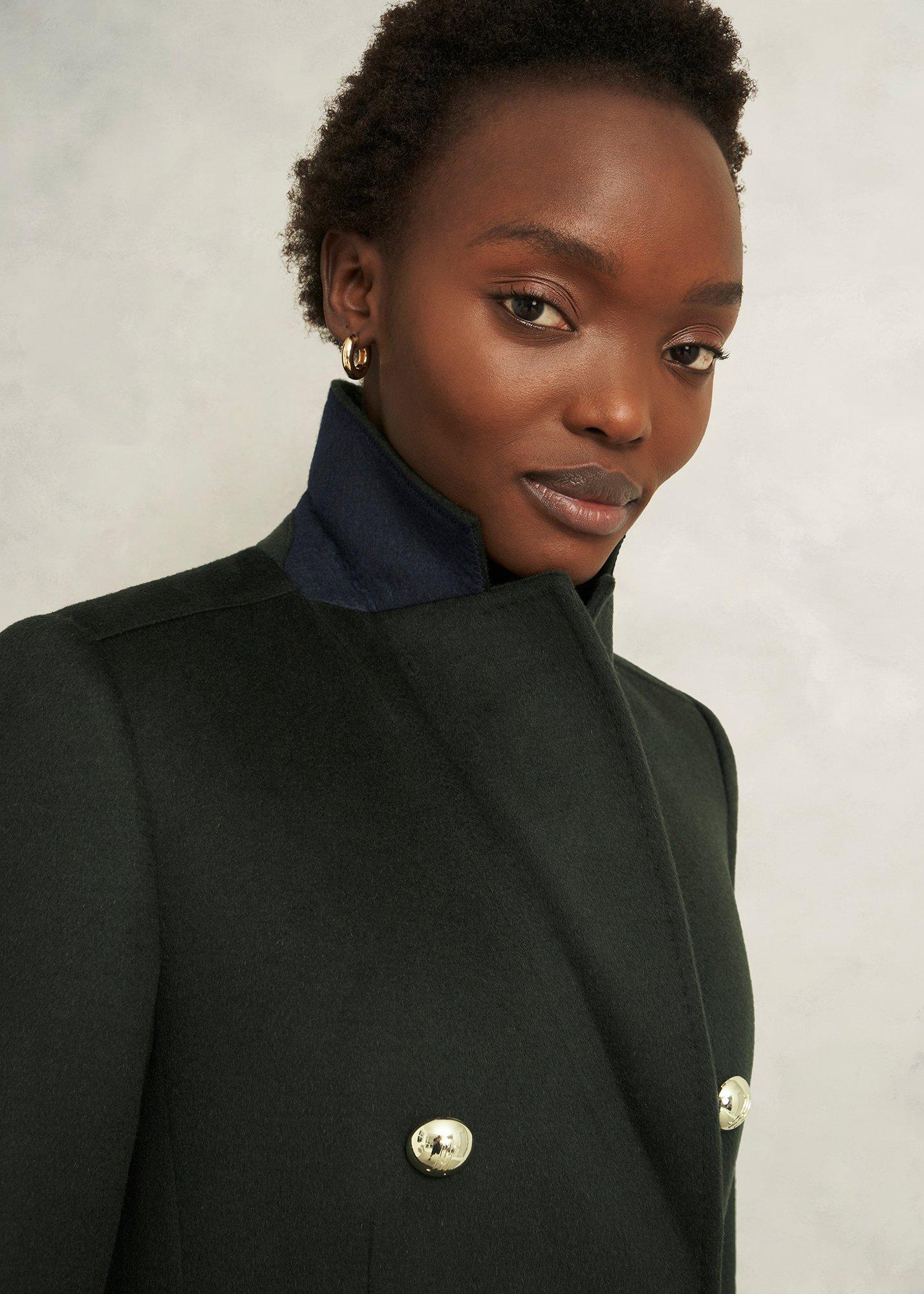 Richmond Wool Maxi Coat, Yew Green, hi-res