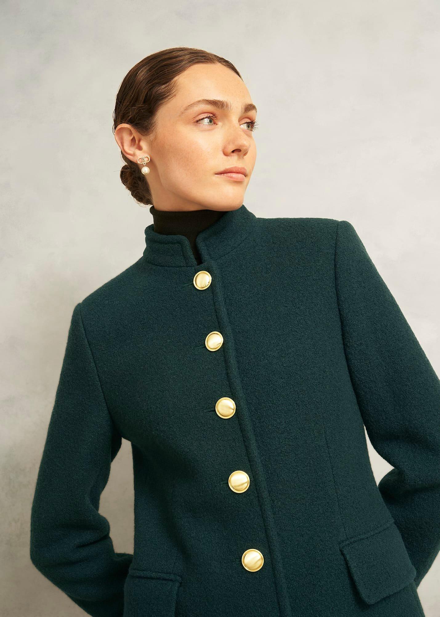 Wilma Wool Coat, Ponderosa Green, hi-res