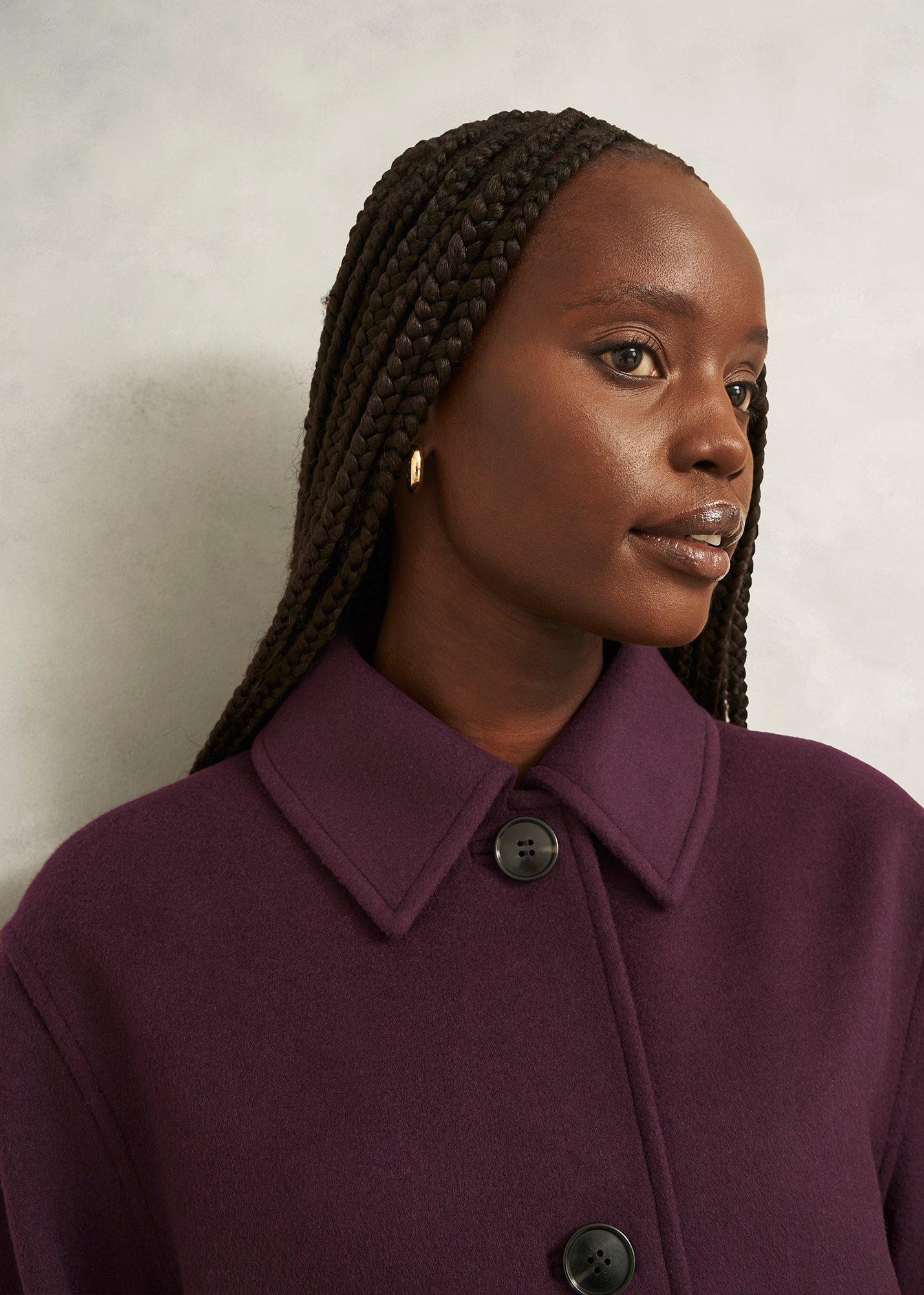 Zoe Wool Blend Jacket, Malbec Purple, hi-res