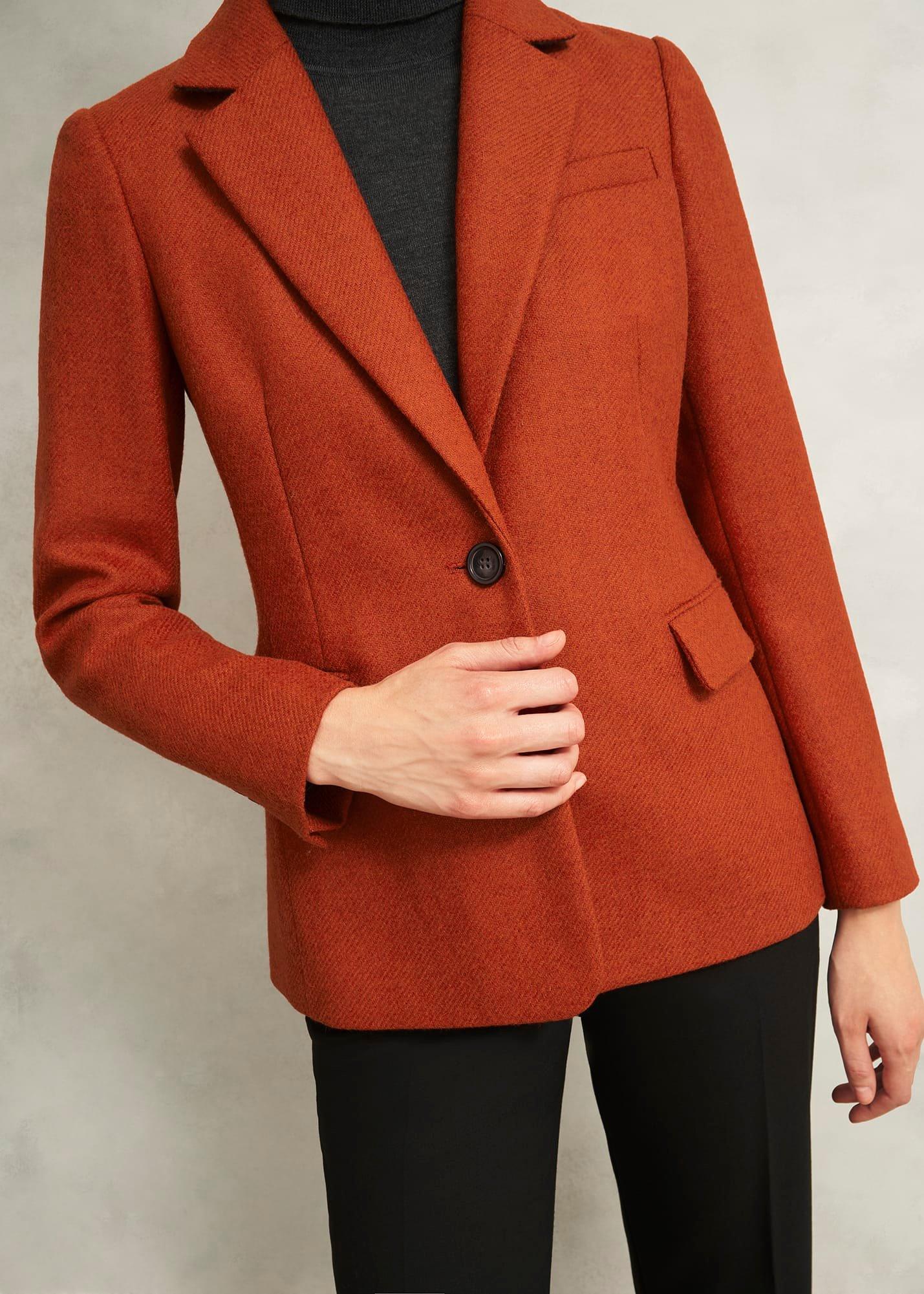 Jess Wool Jacket, Orange, hi-res