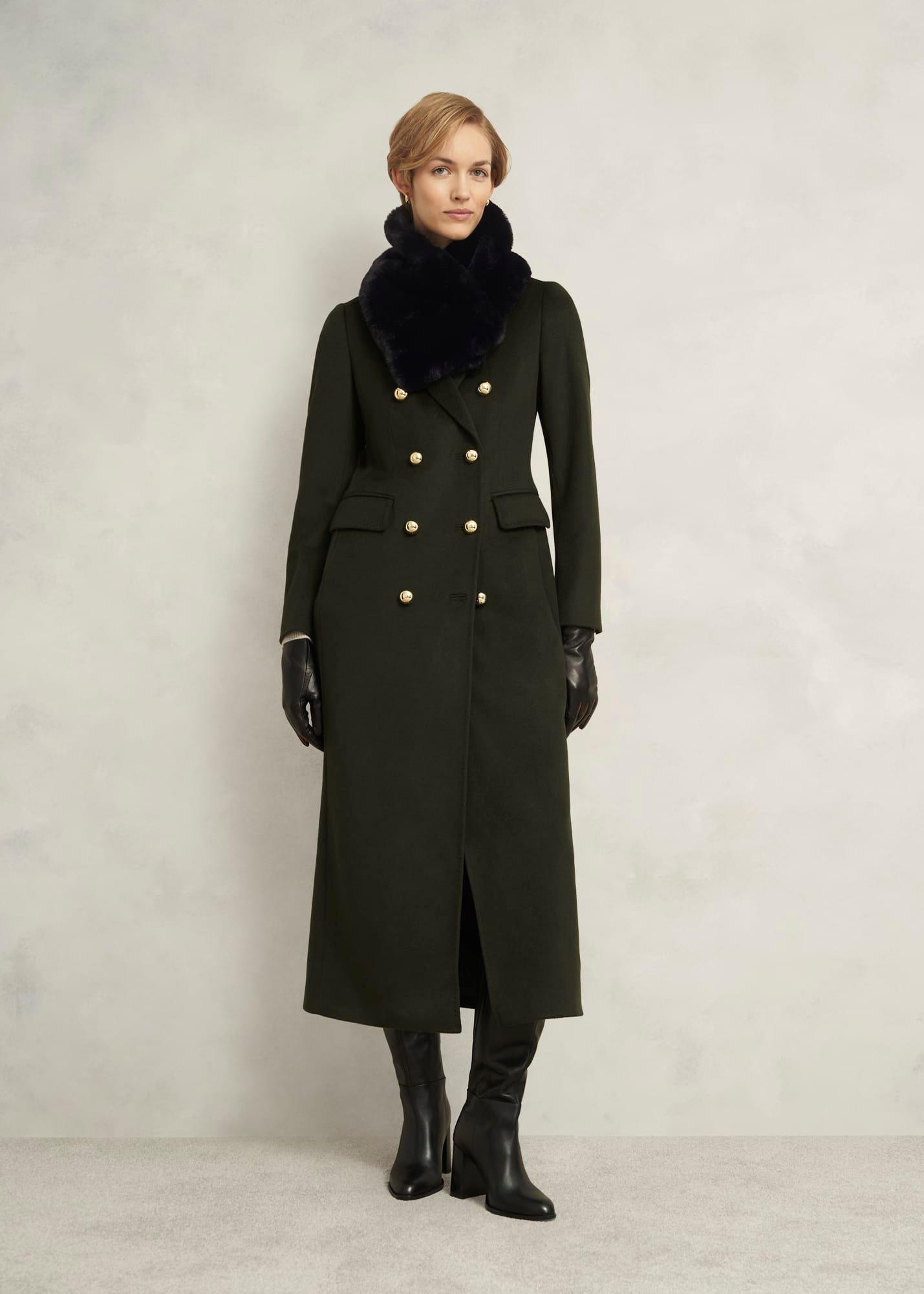 Christie Faux Fur Scarf, Black, hi-res