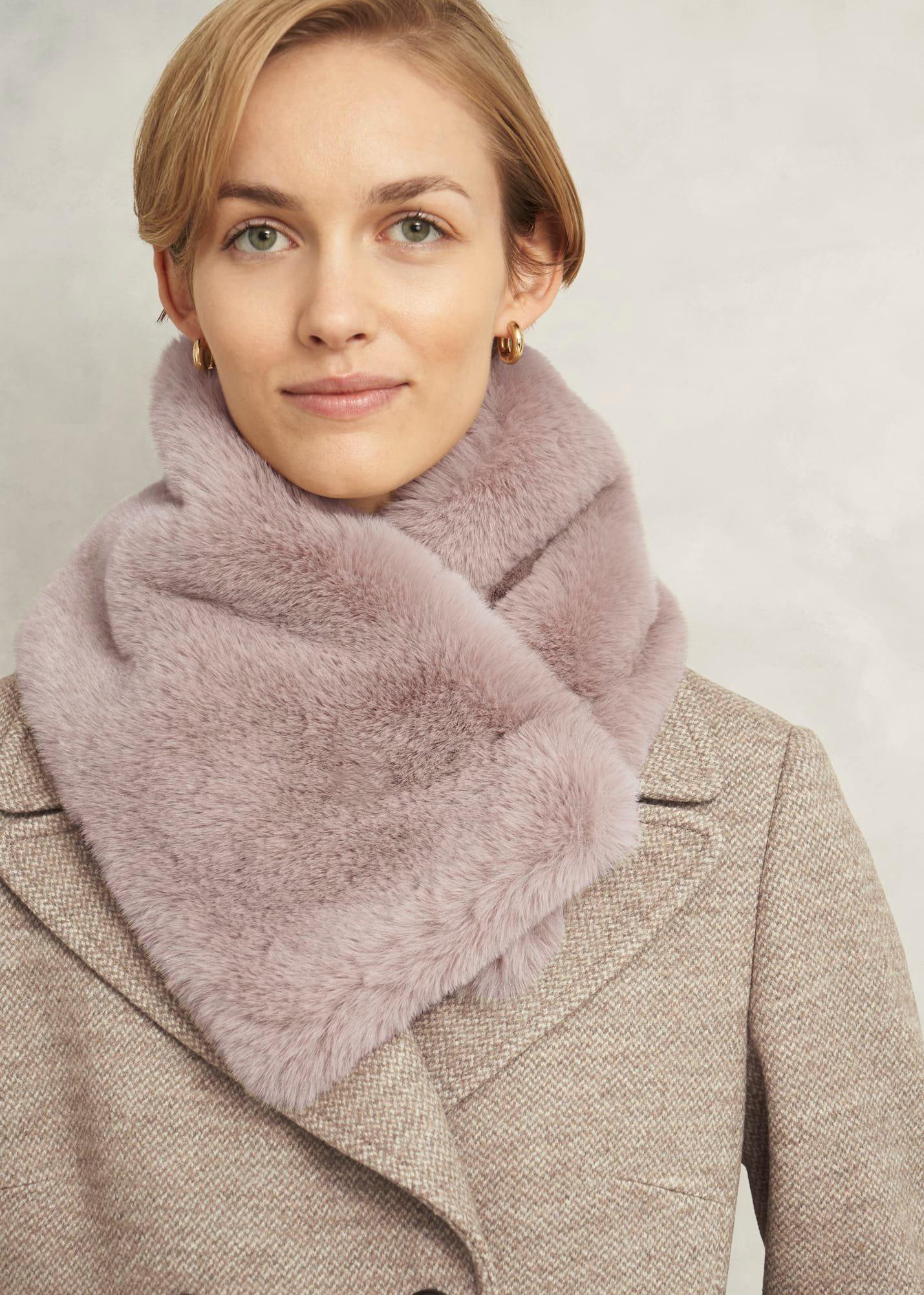 Christie Faux Fur Scarf, Mink, hi-res