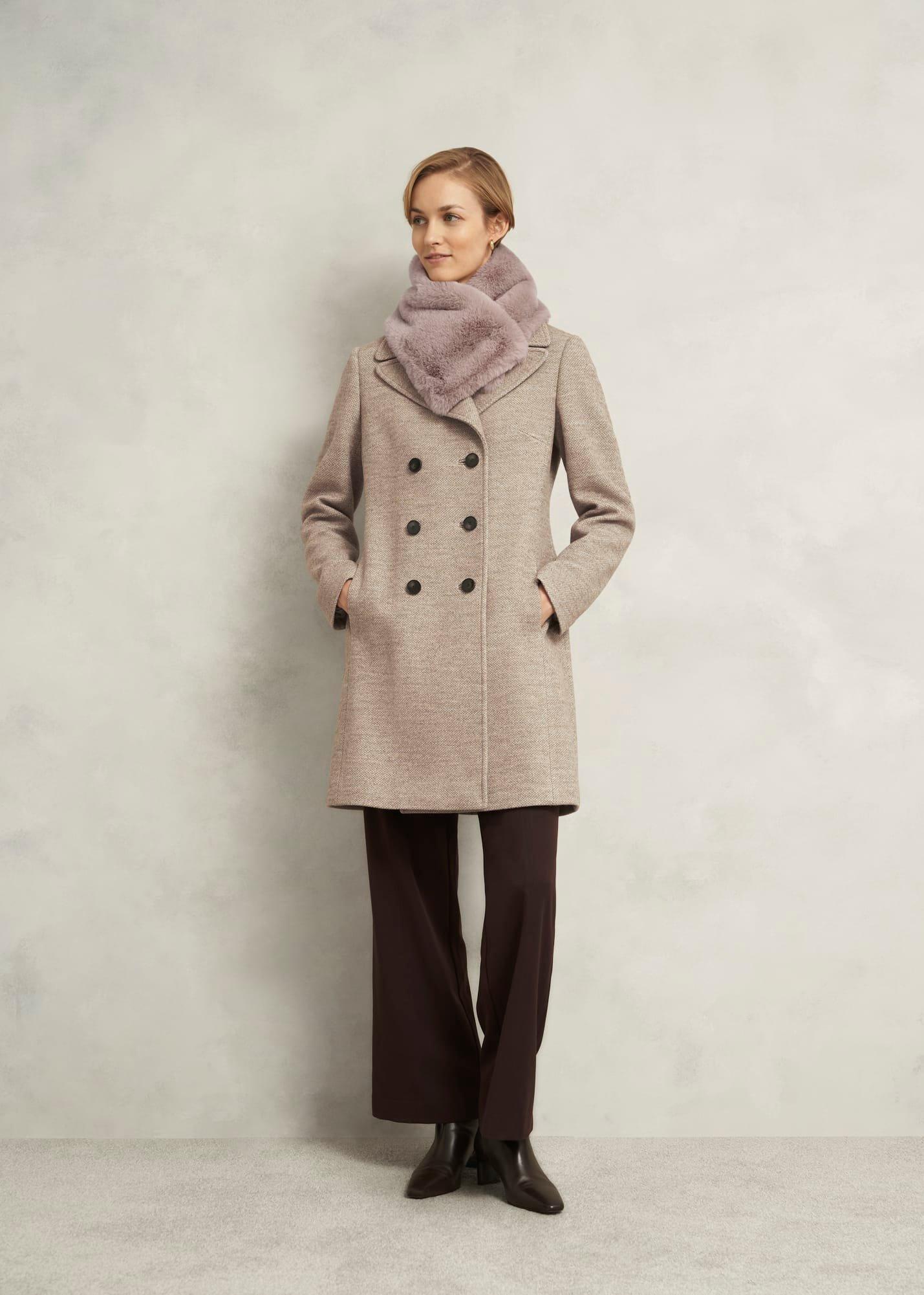 Christie Faux Fur Scarf, Mink, hi-res