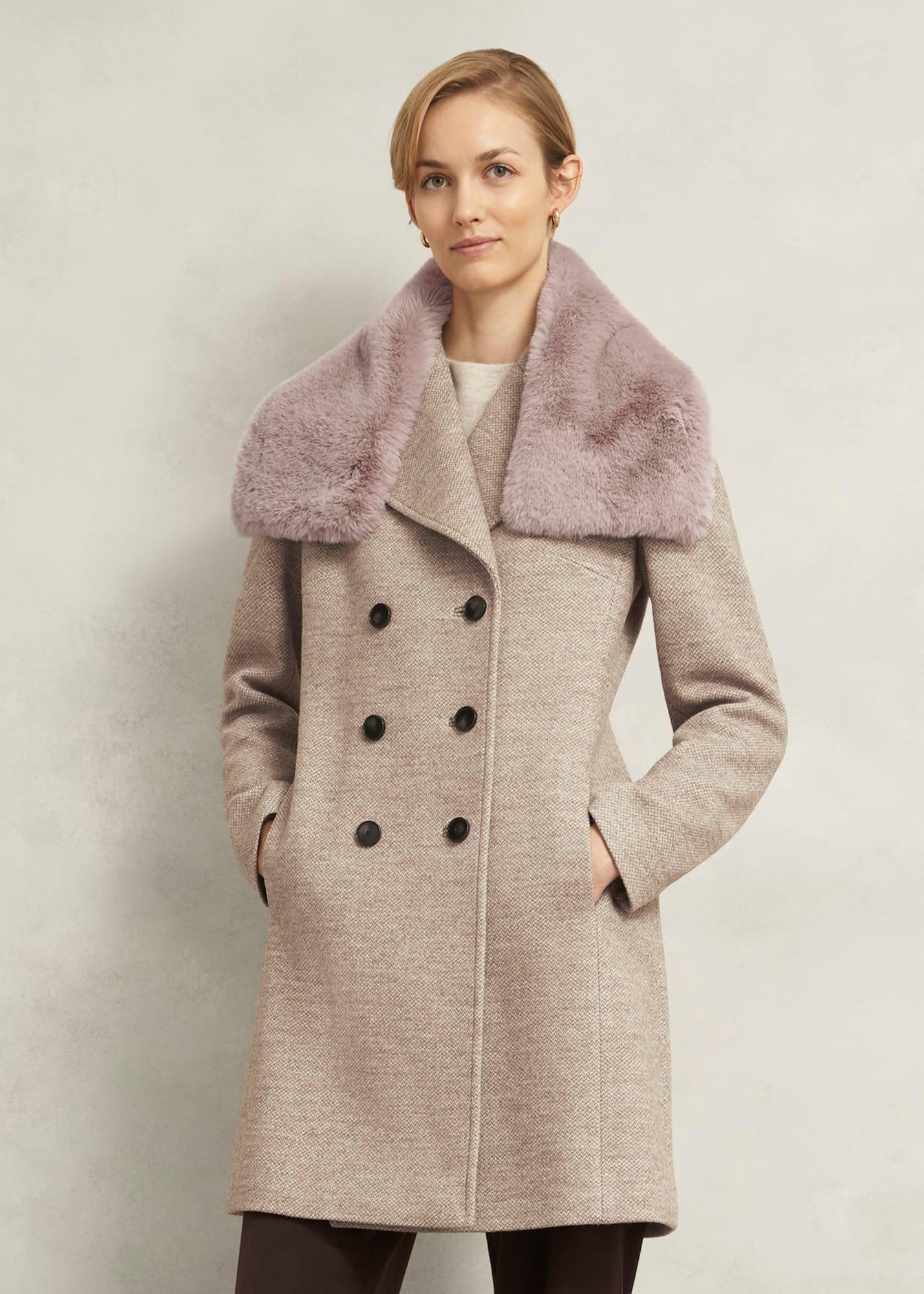 Christie Faux Fur Scarf, Mink, hi-res