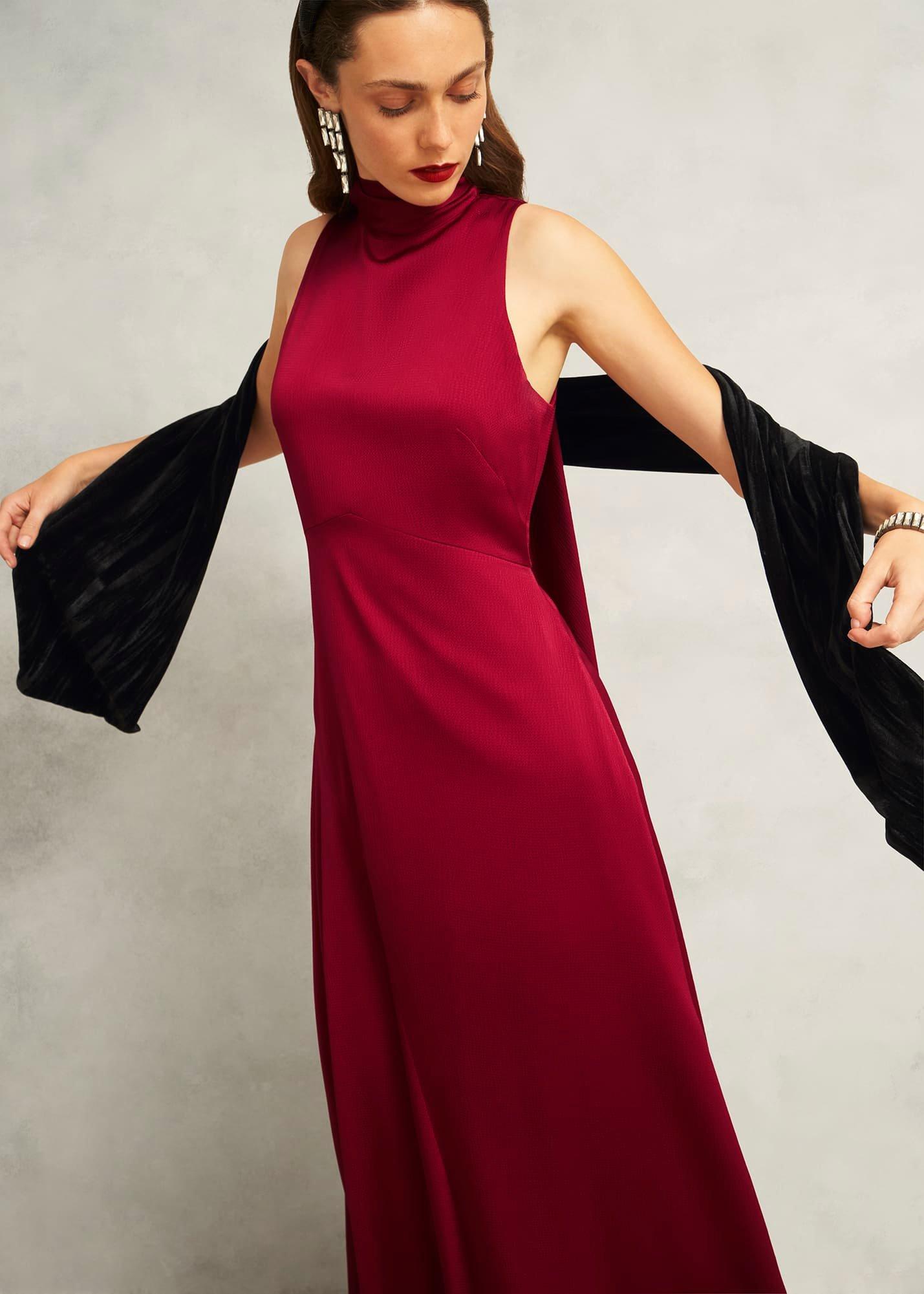 Tafara Velvet Scarf, Black, hi-res