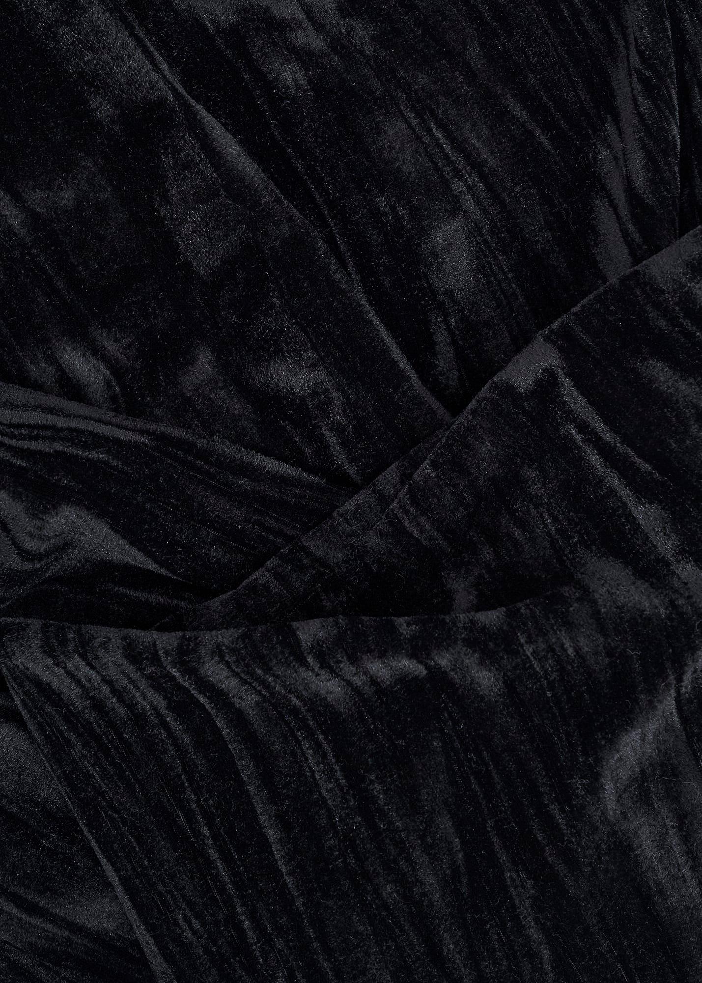 Tafara Velvet Scarf, Black, hi-res