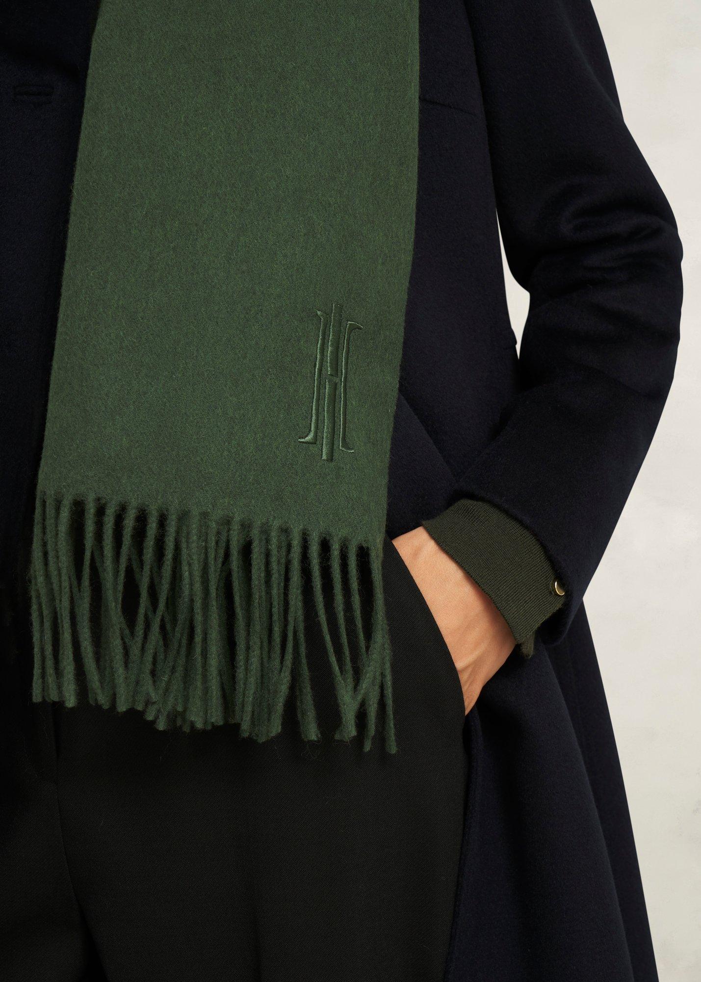 Emery Wool Scarf, Dark Green, hi-res