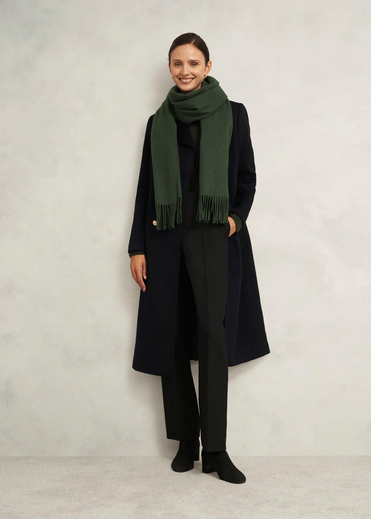 Emery Wool Scarf, Dark Green, hi-res