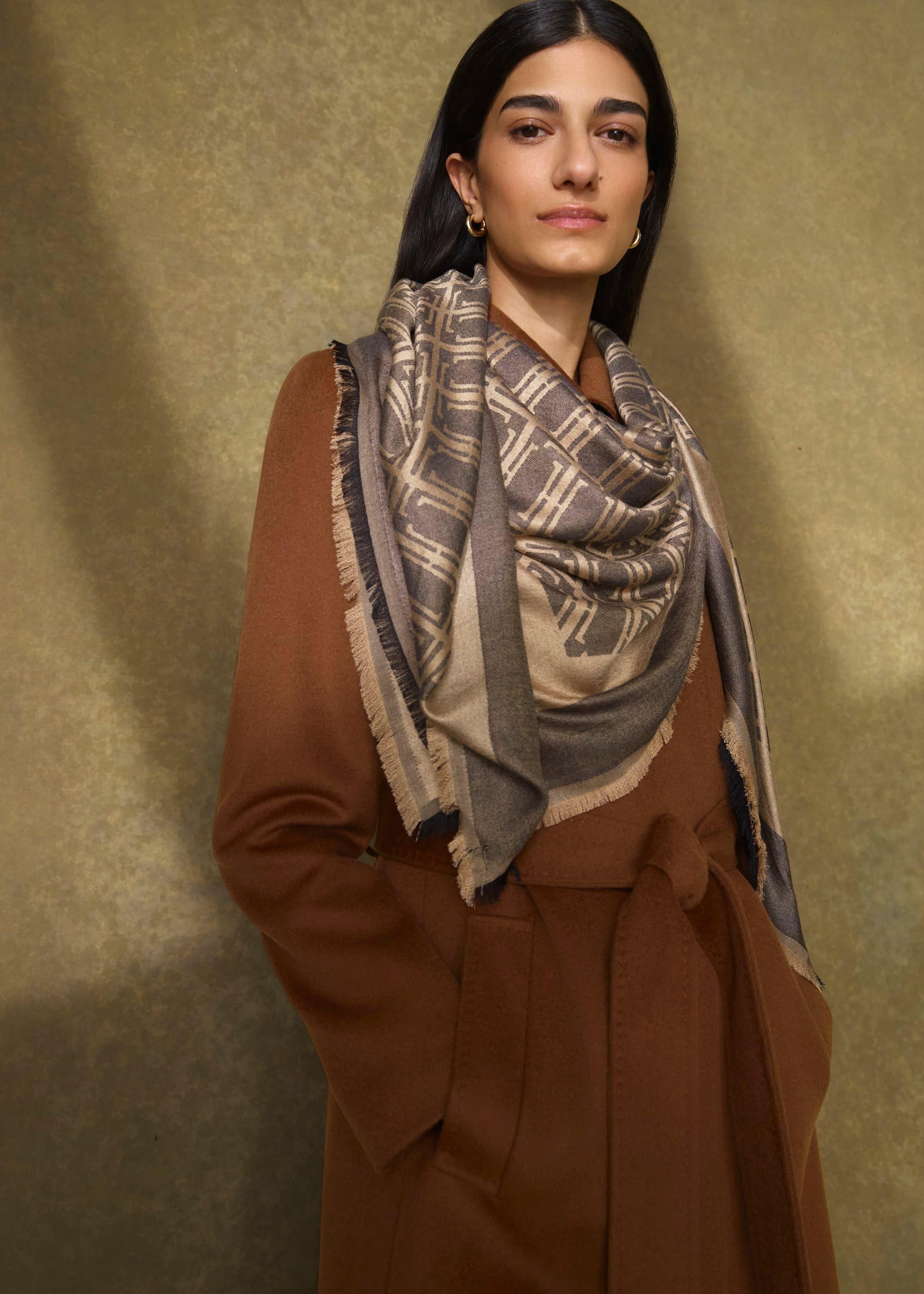 Mora Scarf, Black Camel, hi-res