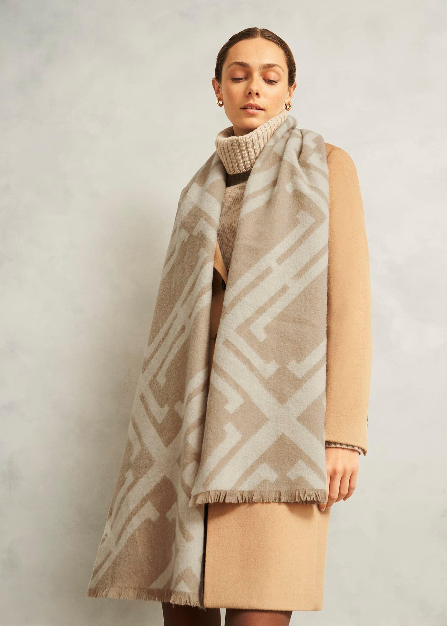 Delaney Wool Scarf, Camel Cream, hi-res