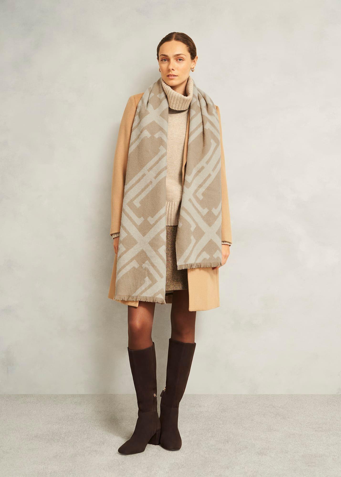 Delaney Wool Scarf, Camel Cream, hi-res