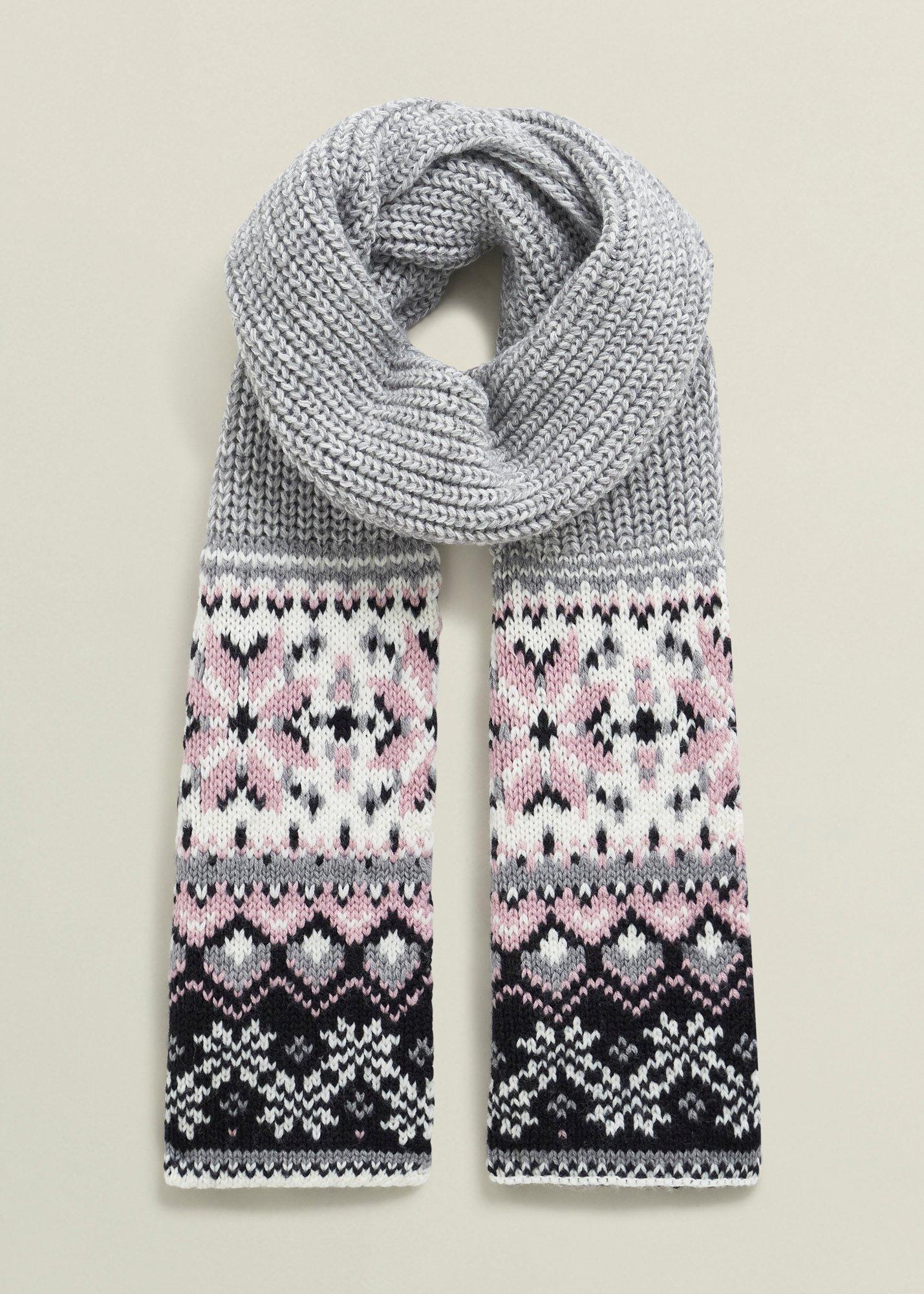Deanna Fairisle Scarf With Wool 