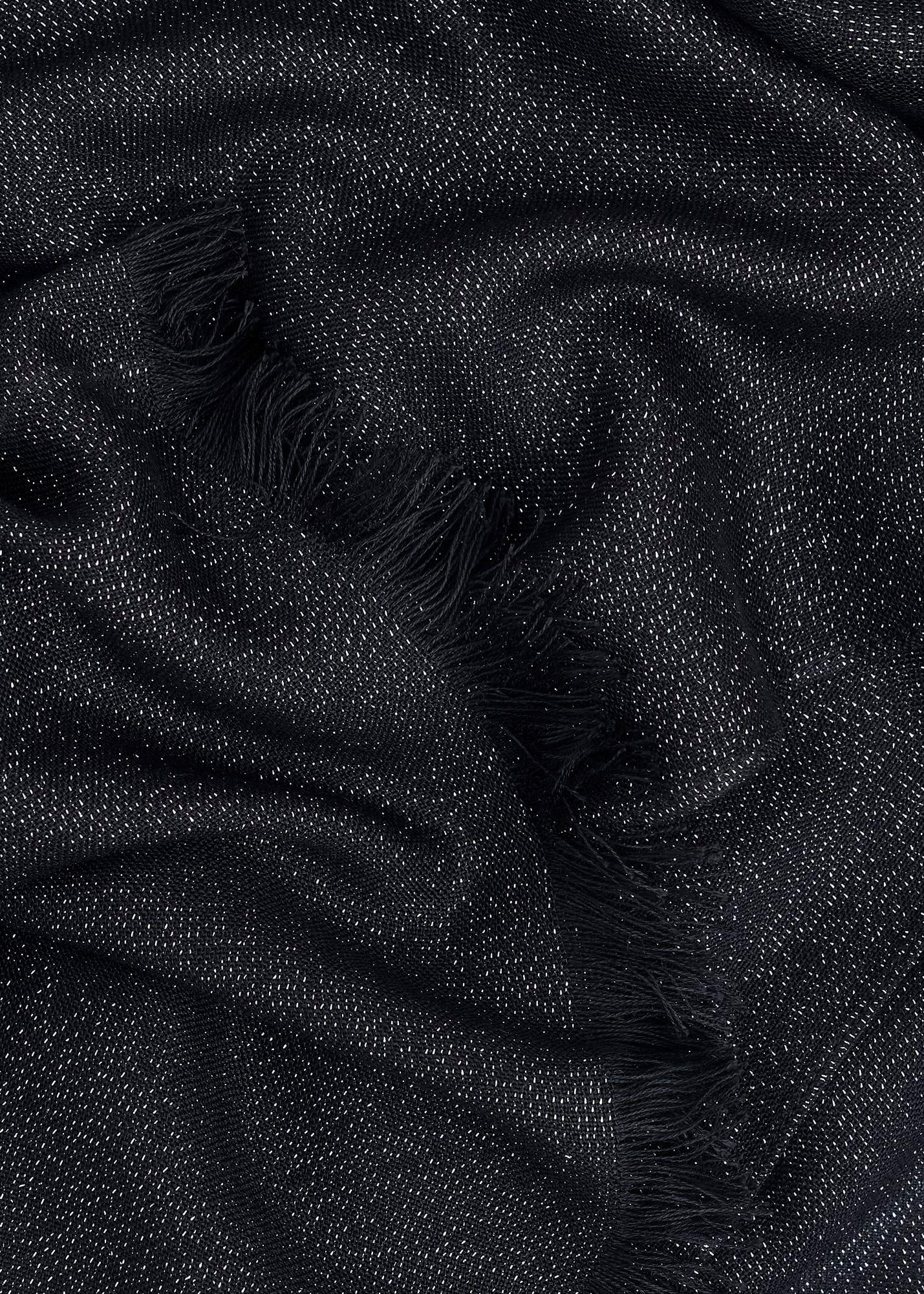 Matilda Shimmer Scarf, Black Silver, hi-res