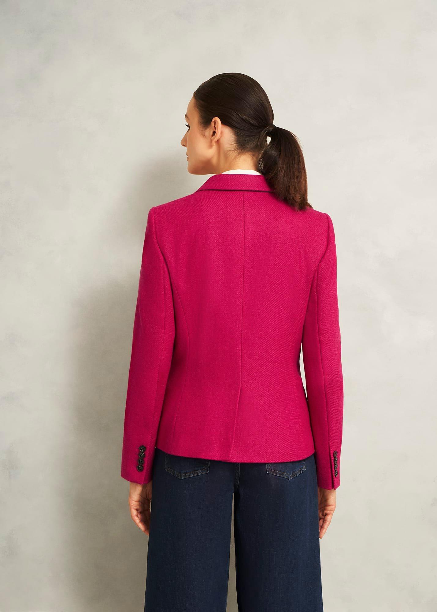 Clare Wool Jacket, Bright Pink, hi-res