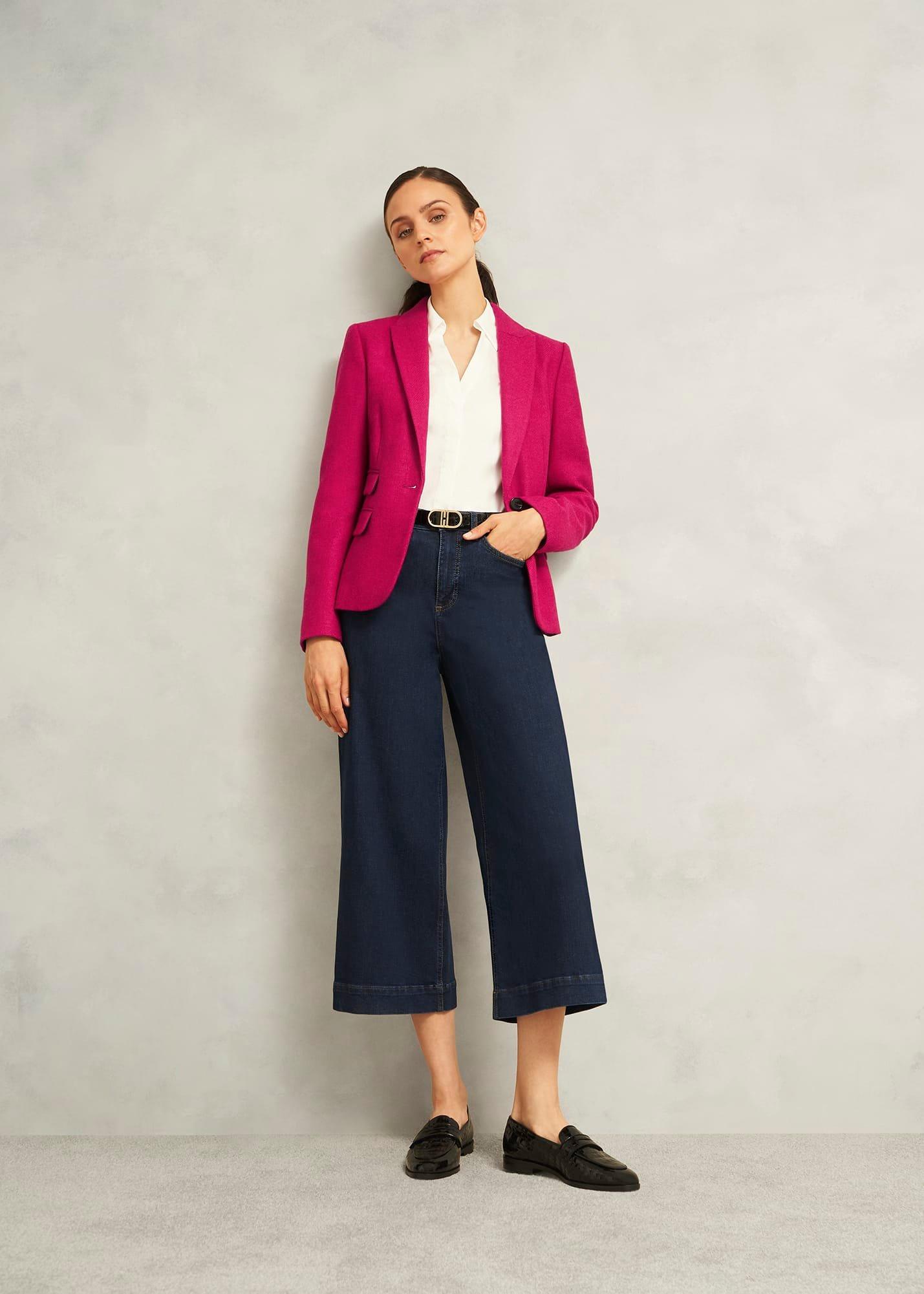 Clare Wool Jacket, Bright Pink, hi-res