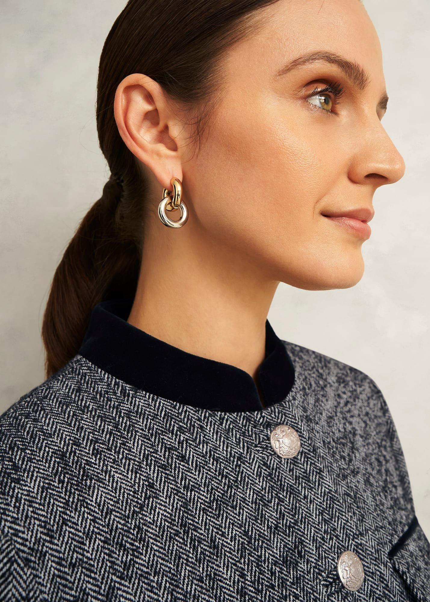 Tammie Wool Blend Jacket, Black Ivory, hi-res