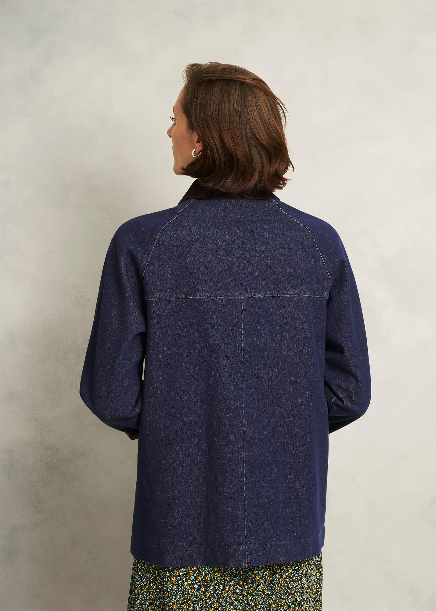 Grantley Denim Barn Jacket, Indigo, hi-res