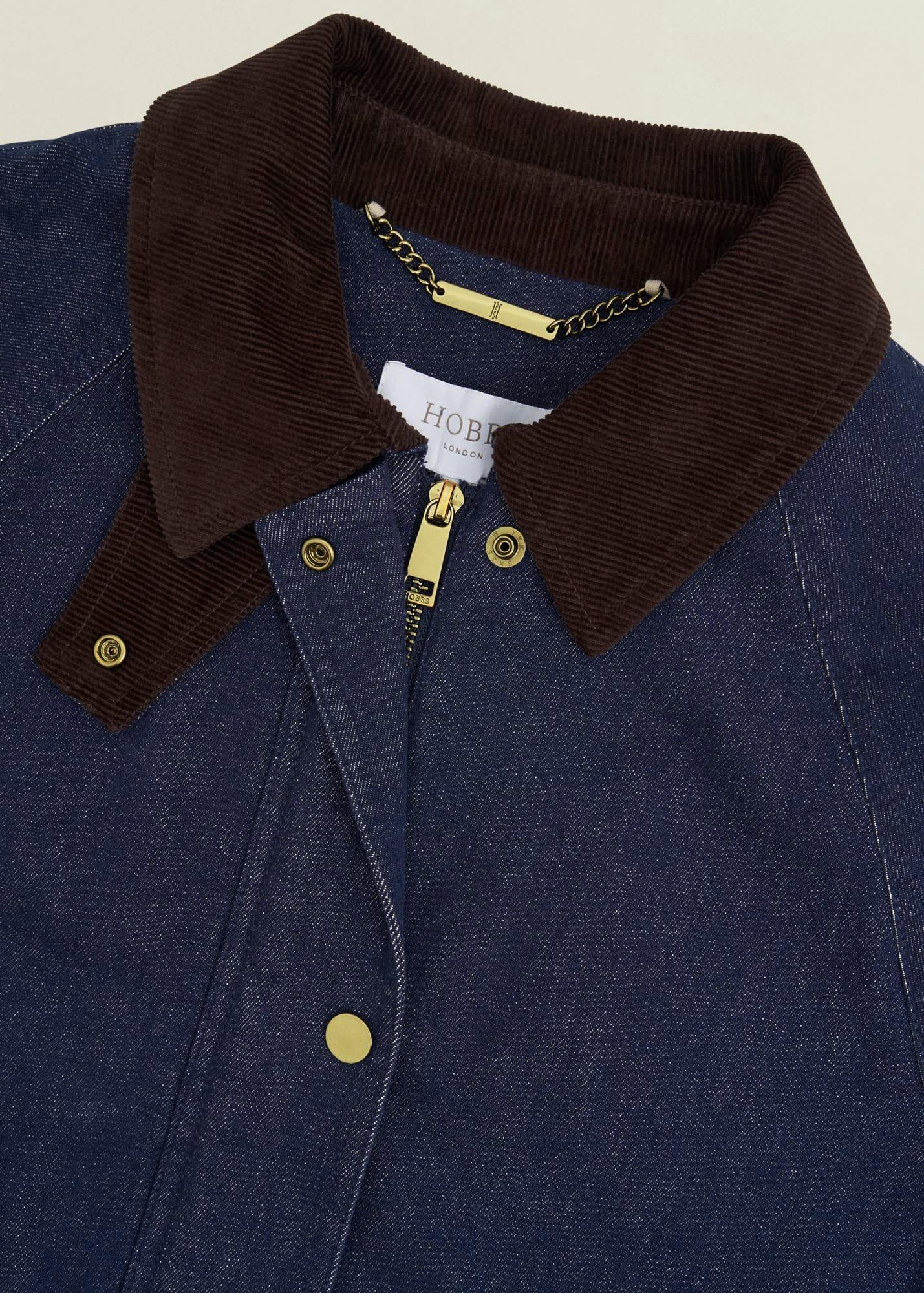 Grantley Denim Barn Jacket, Indigo, hi-res