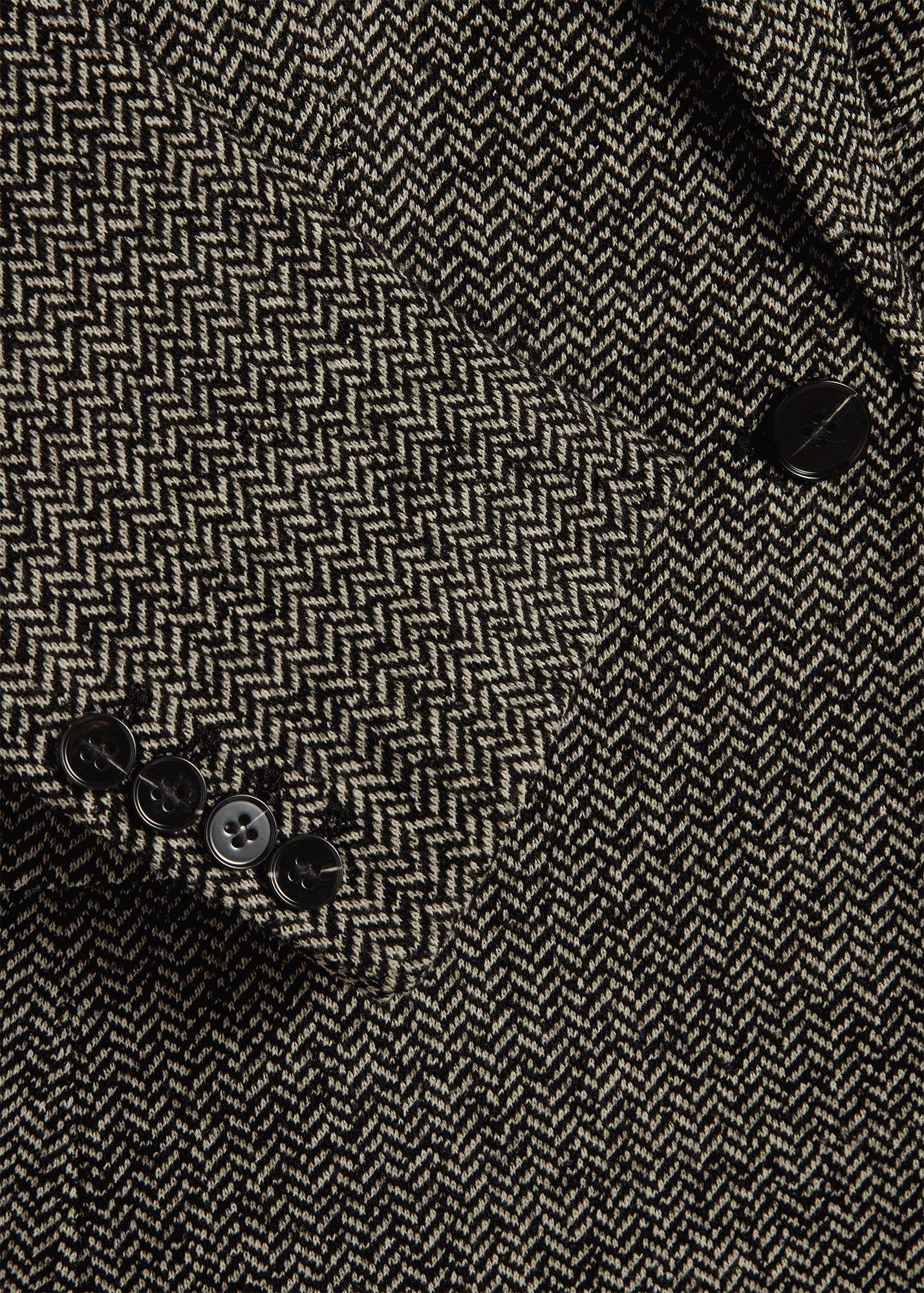 Marlyn Wool Jersey Jacket, Black White, hi-res