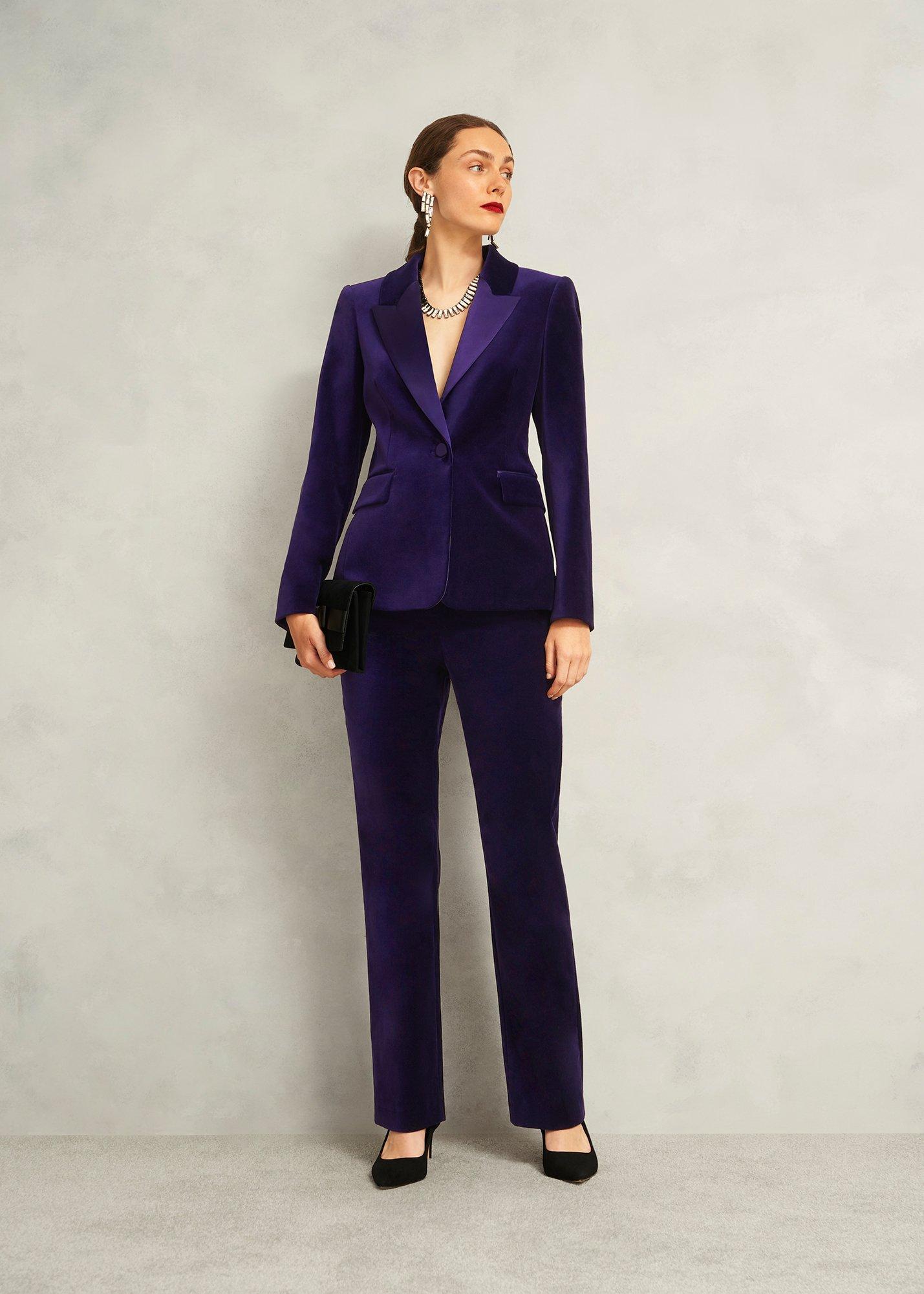 Heather Velvet Jacket, Midnight Purple, hi-res