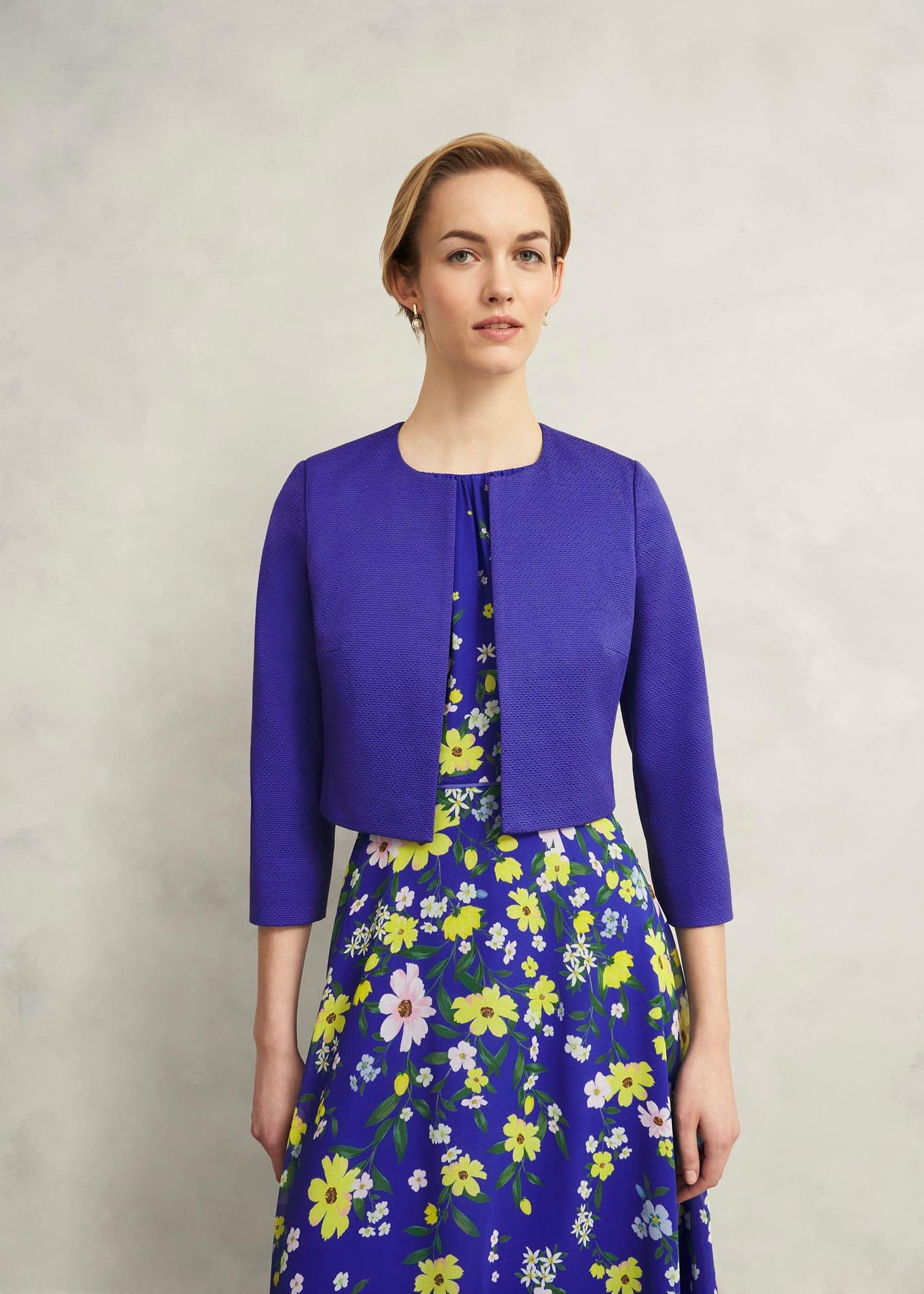 Elize Textured Jacket, Allium Blue, hi-res