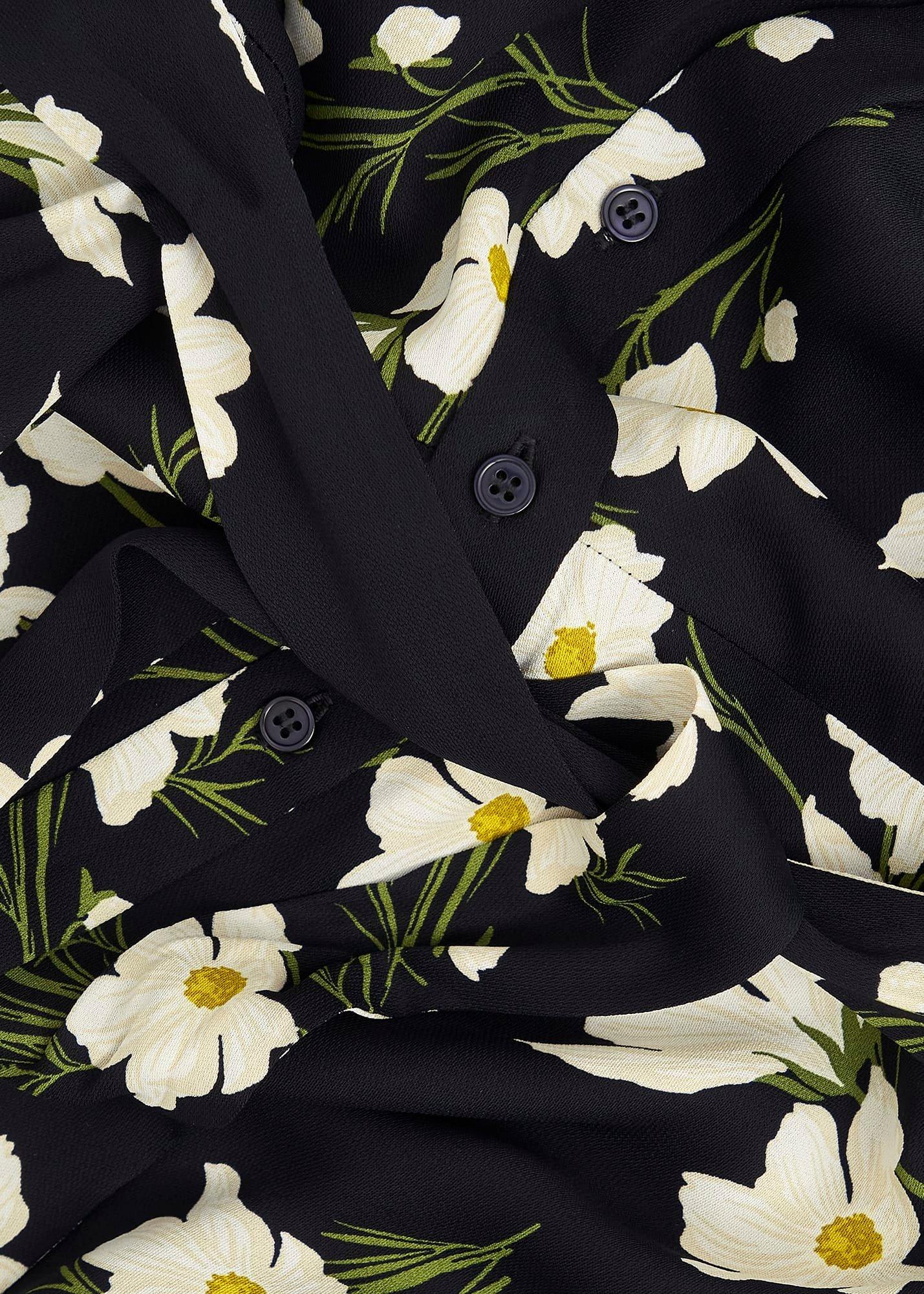 Petite Navy Floral Thea Midi Dress, Navy Multi, hi-res