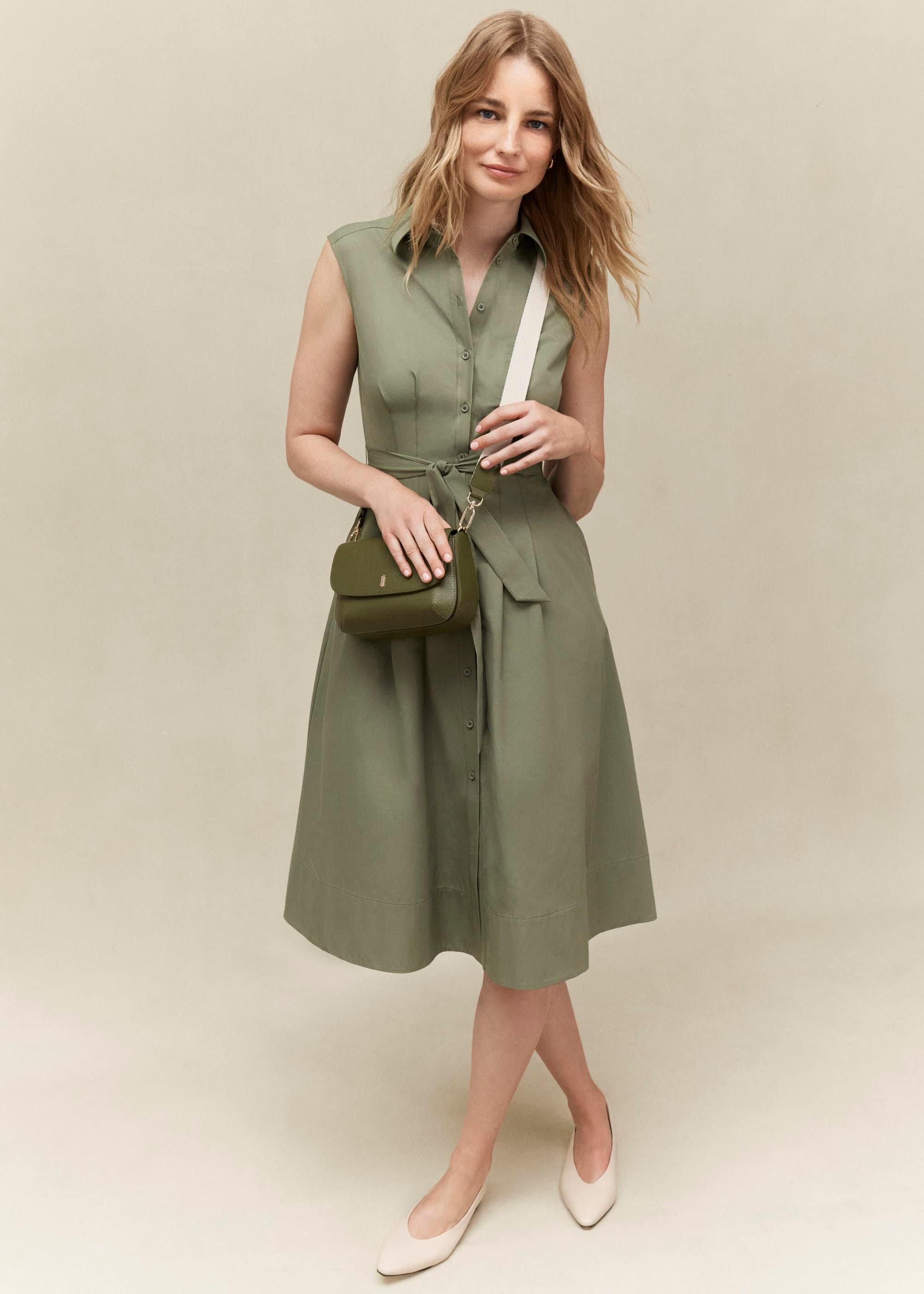 Sage Green Veronica Shirt Dress