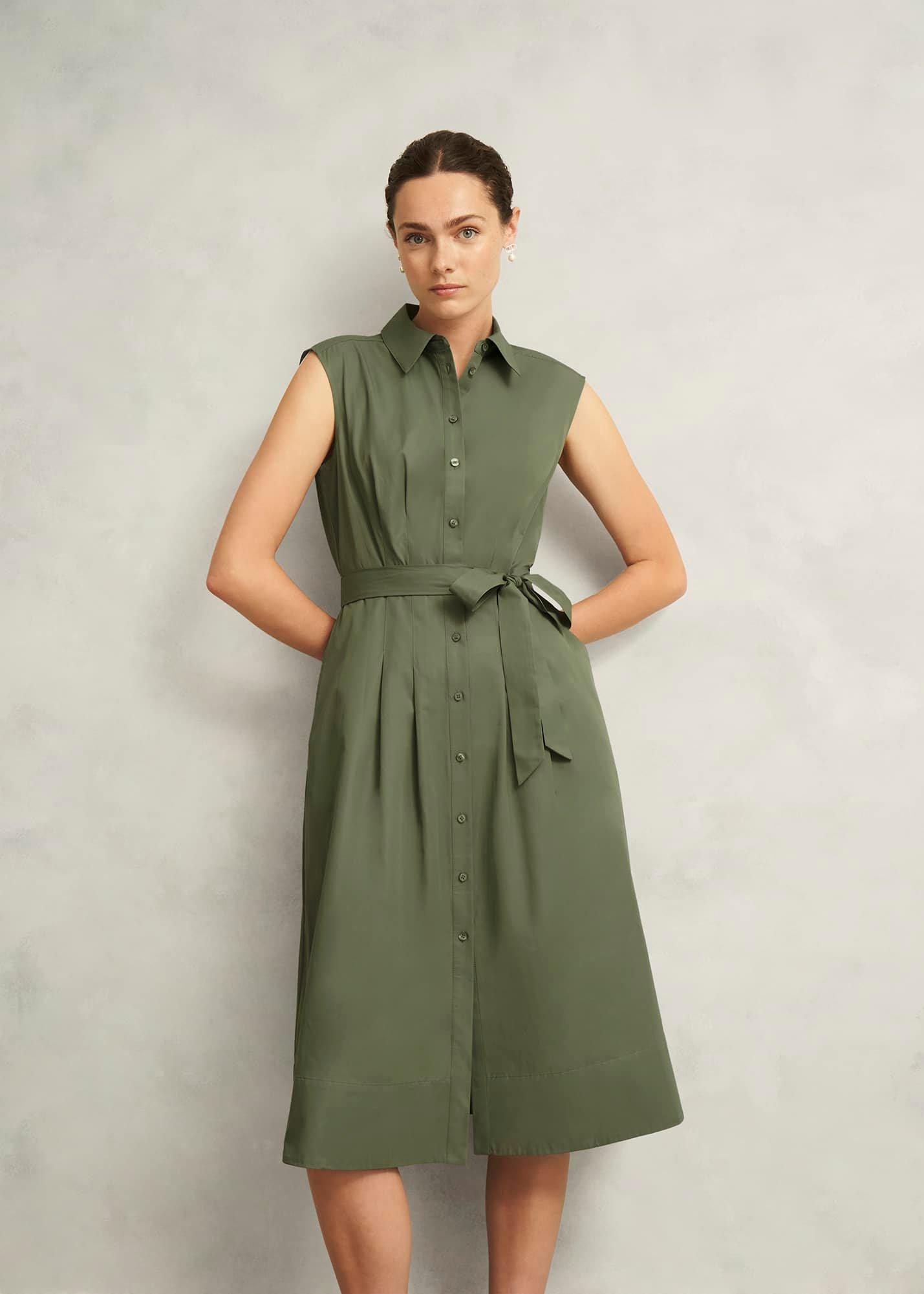 Sage Green Veronica Shirt Dress, Sage Green, hi-res