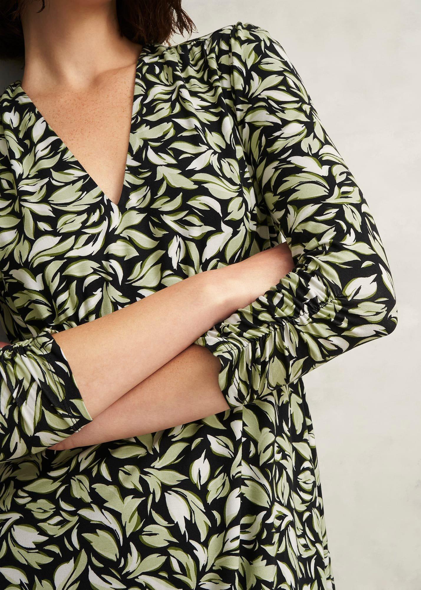 Elosie Jersey Dress, Navy Multi, hi-res