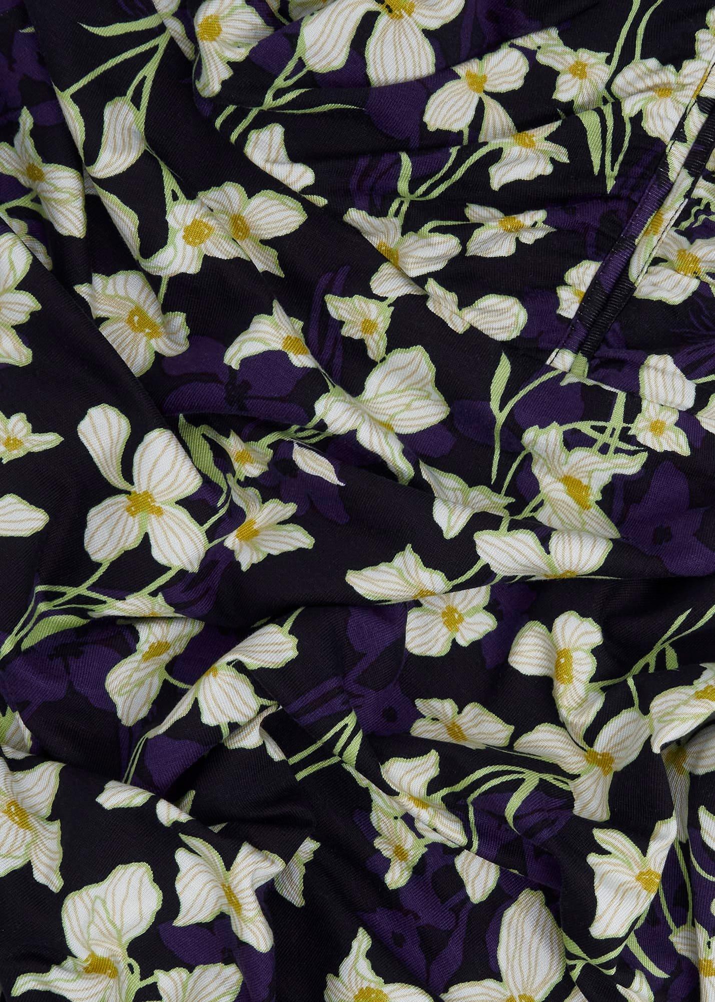 Navy Floral Peyton Jersey Midi Dress, Navy Multi, hi-res