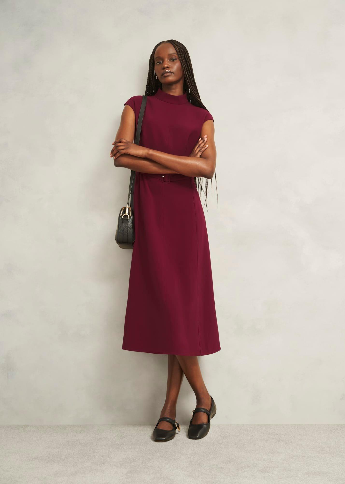 Petite Leslie Dress, Beryl Red, hi-res