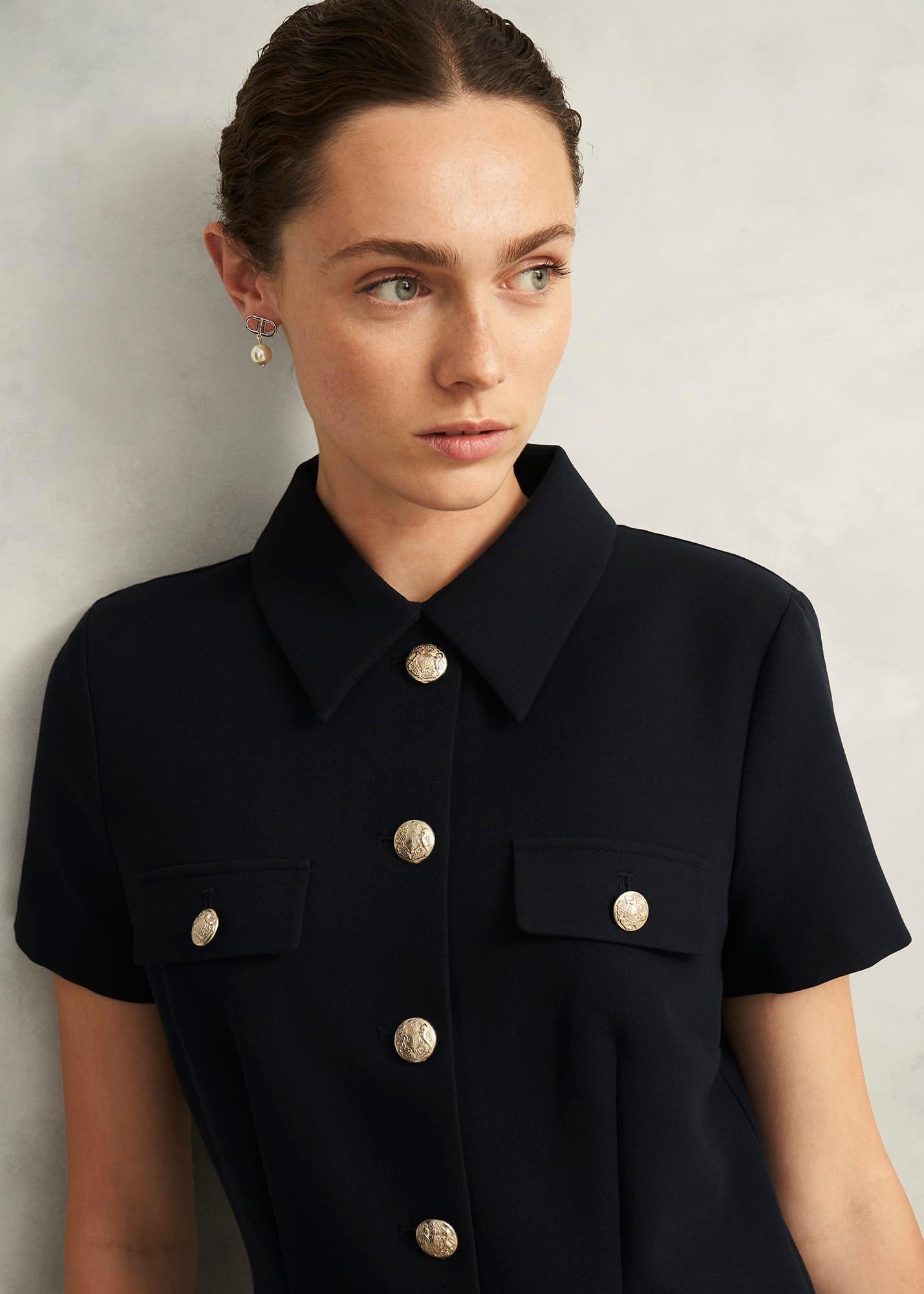 Nadiya Dress, Navy, hi-res