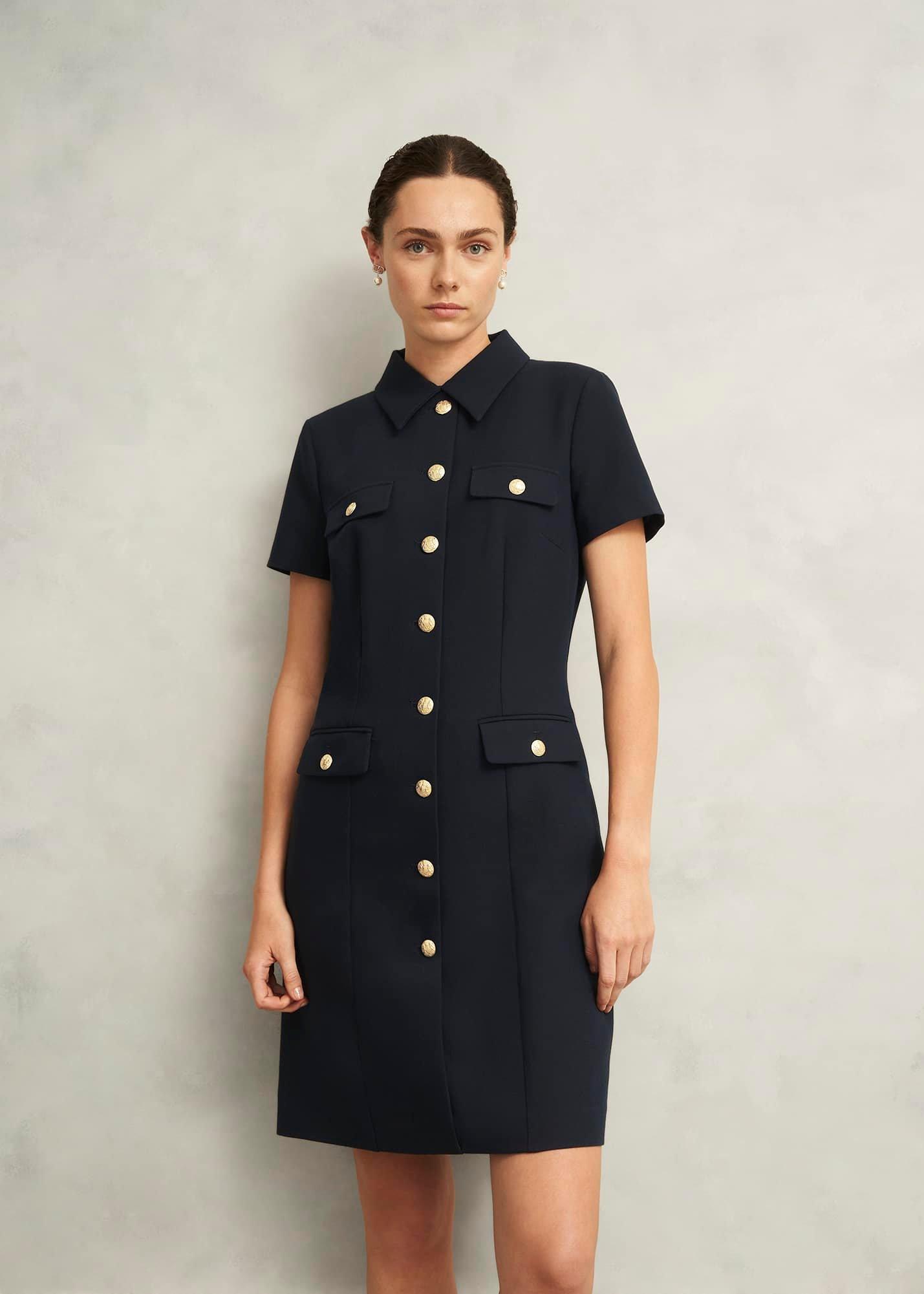 Nadiya Dress, Navy, hi-res