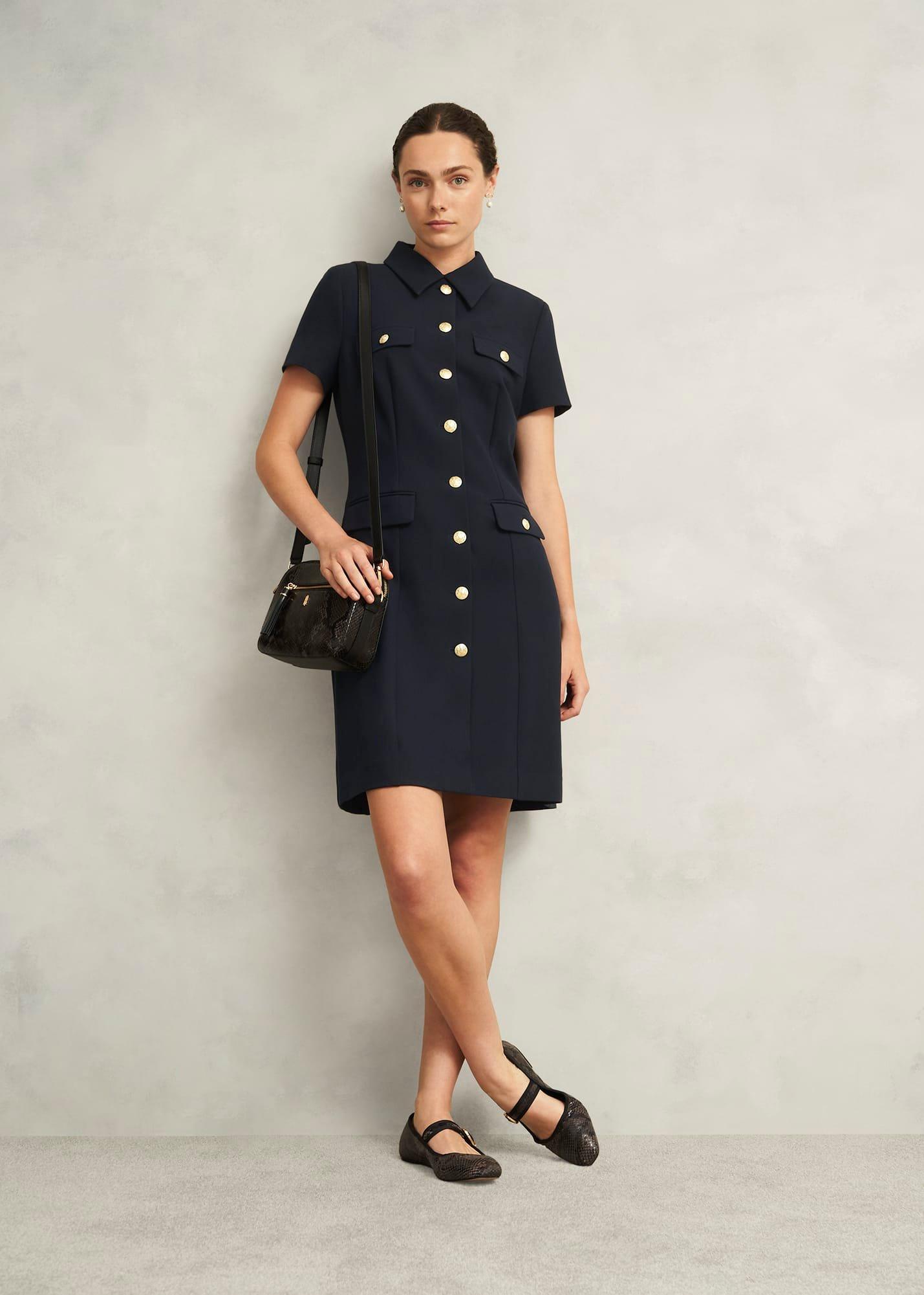 Nadiya Dress, Navy, hi-res
