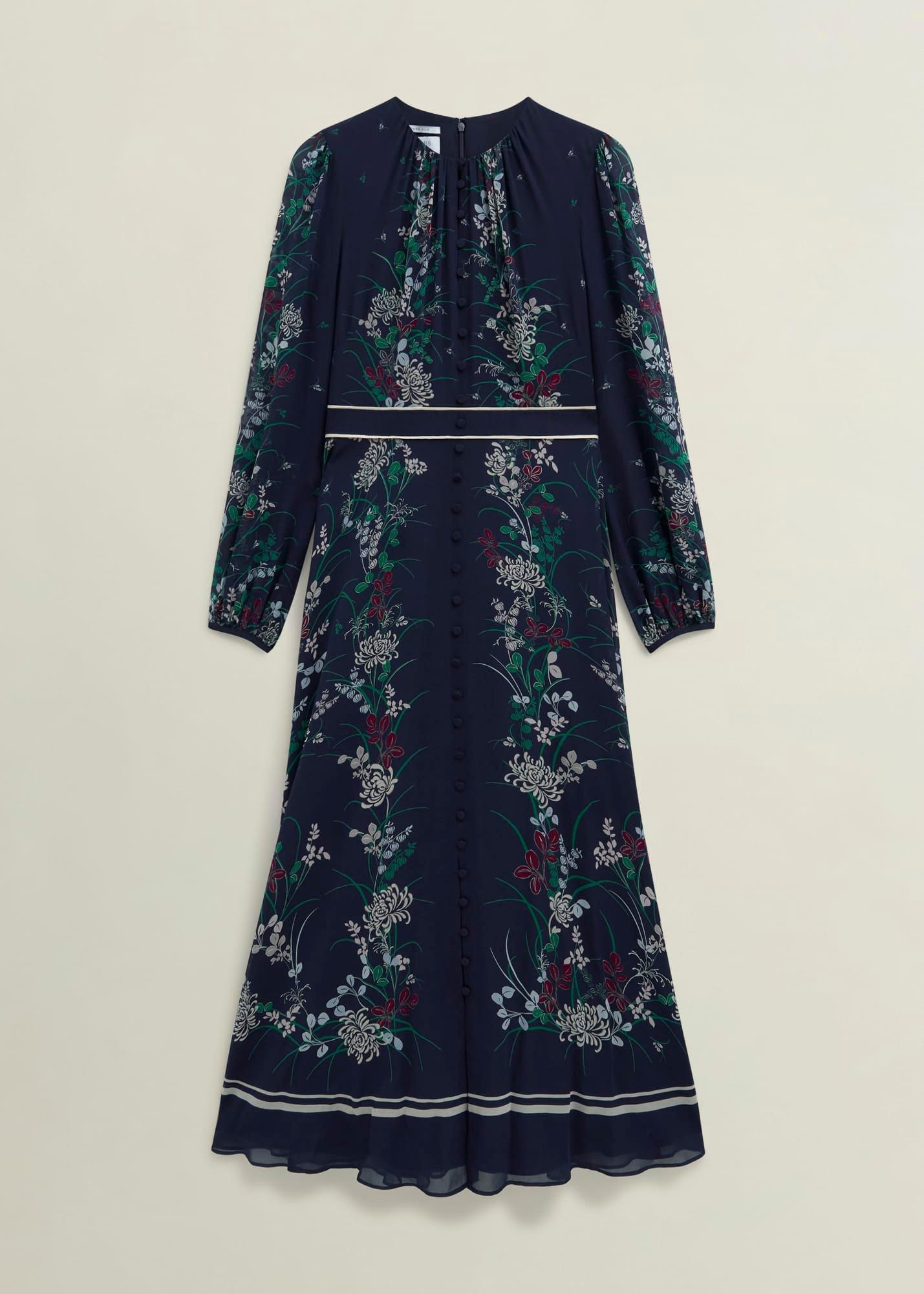 Sia Floral Silk Dress