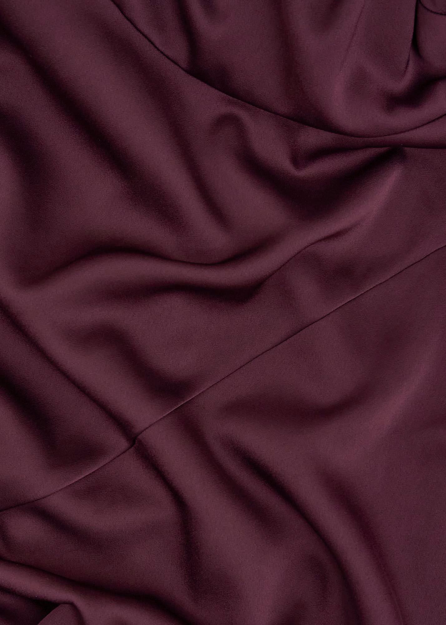 Petite Agnes Satin Tie Dress, Onyx Red, hi-res