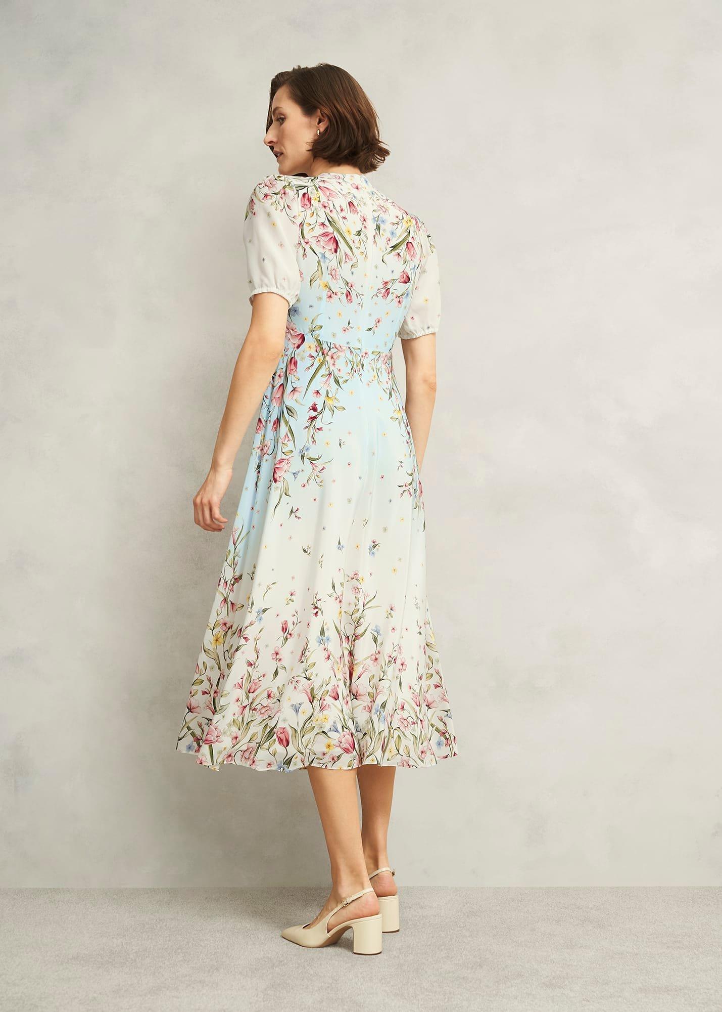 Belmond Silk Floral Ombre Dress, Cream Multi, hi-res