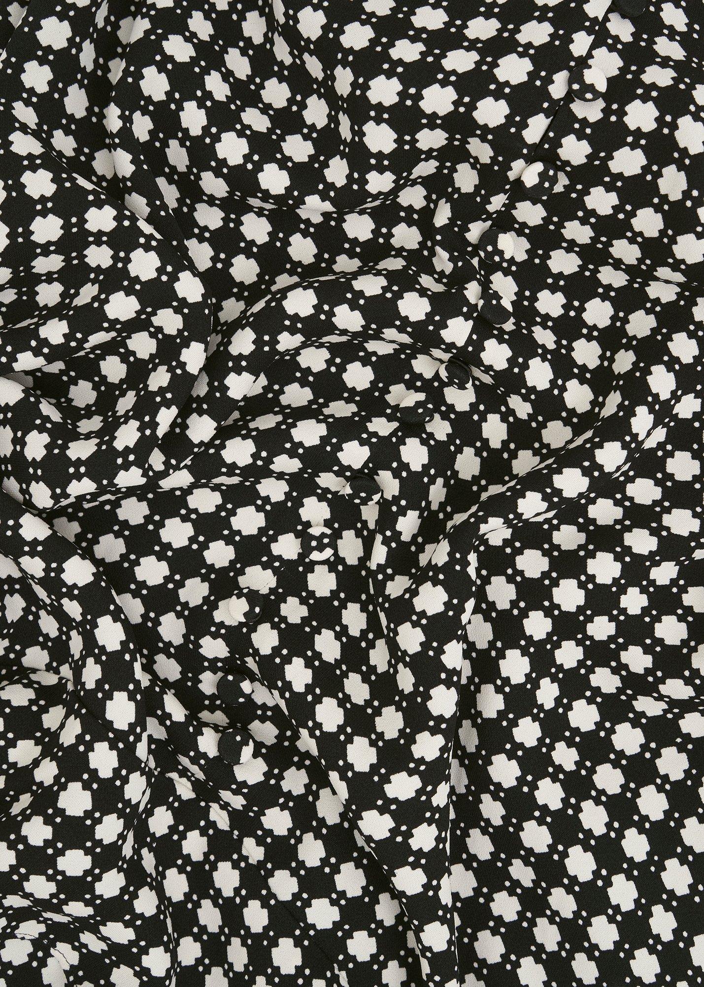 Hewlett Geo Mini Dress, Black Cream, hi-res