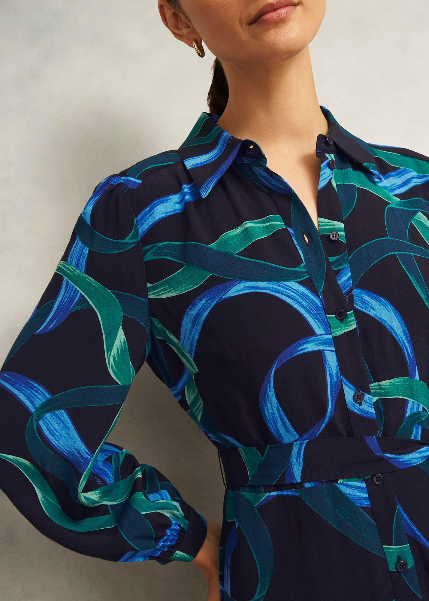 Petite Alis Dress, Navy Multi, hi-res